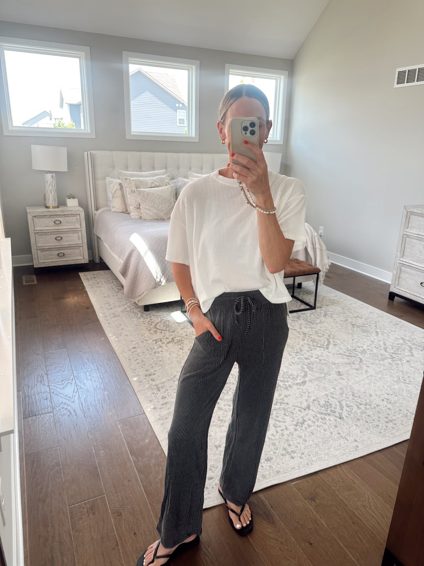 Ribbed Pants- Charcoal