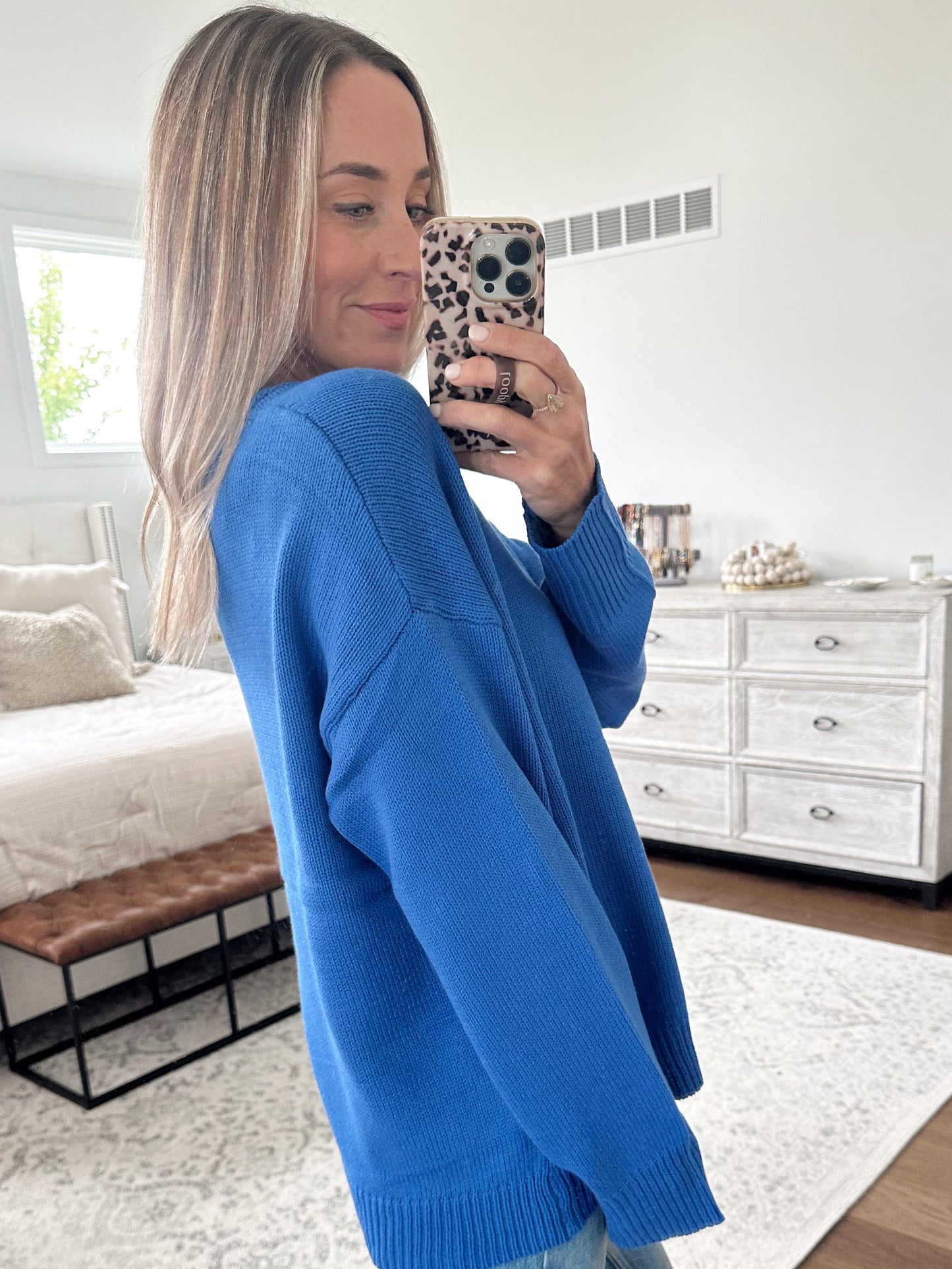 Slouchy Cobalt Sweater