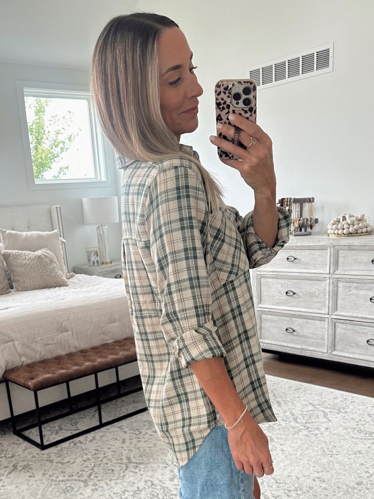 Classic Plaid Button Down- Green