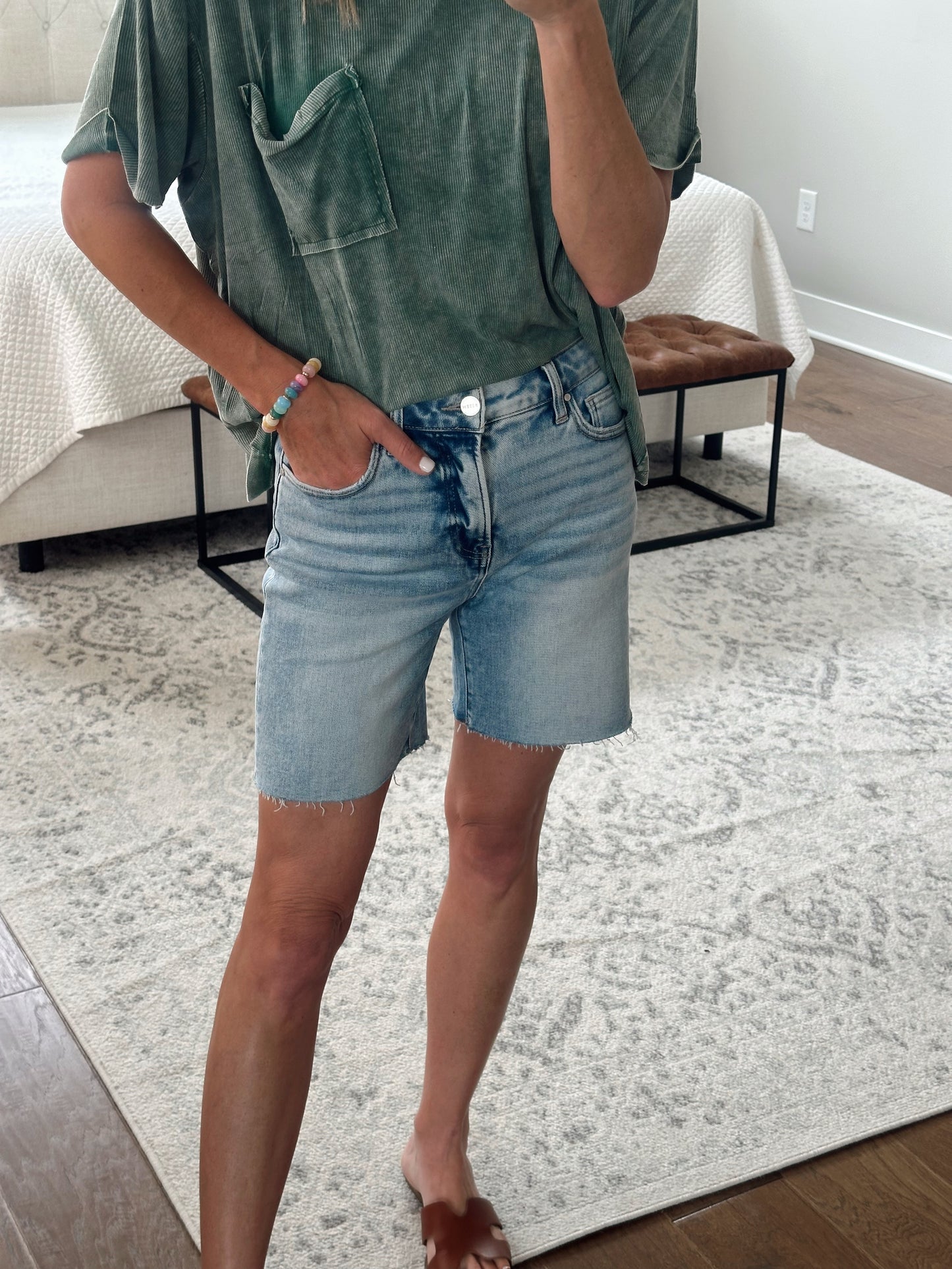Raw Hem Shorts