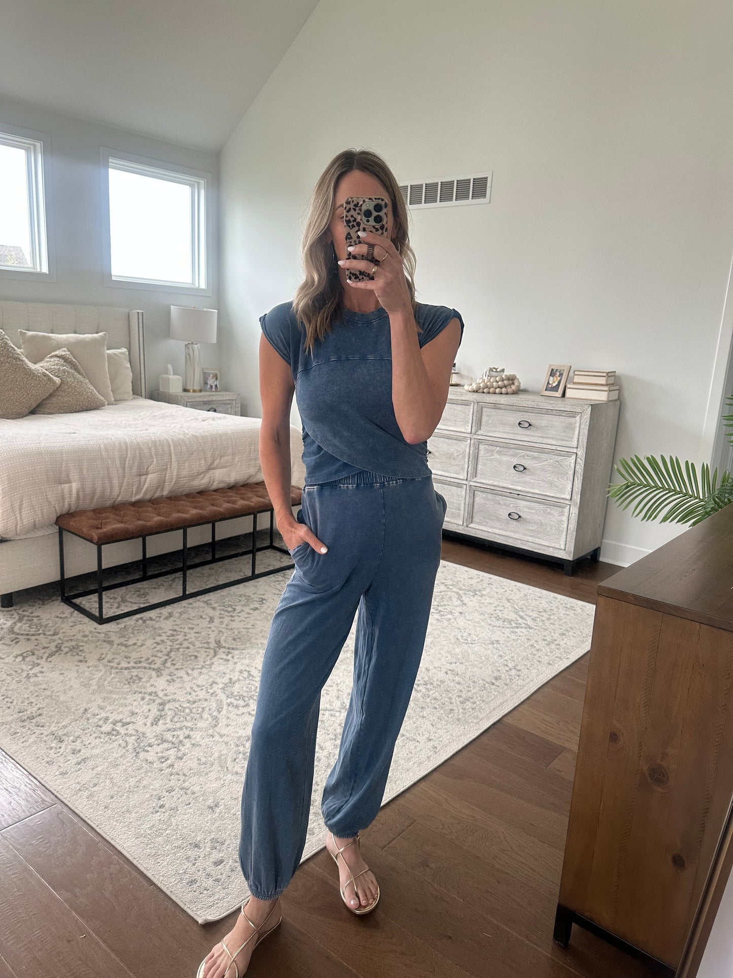 Short Sleeve Set- Blue