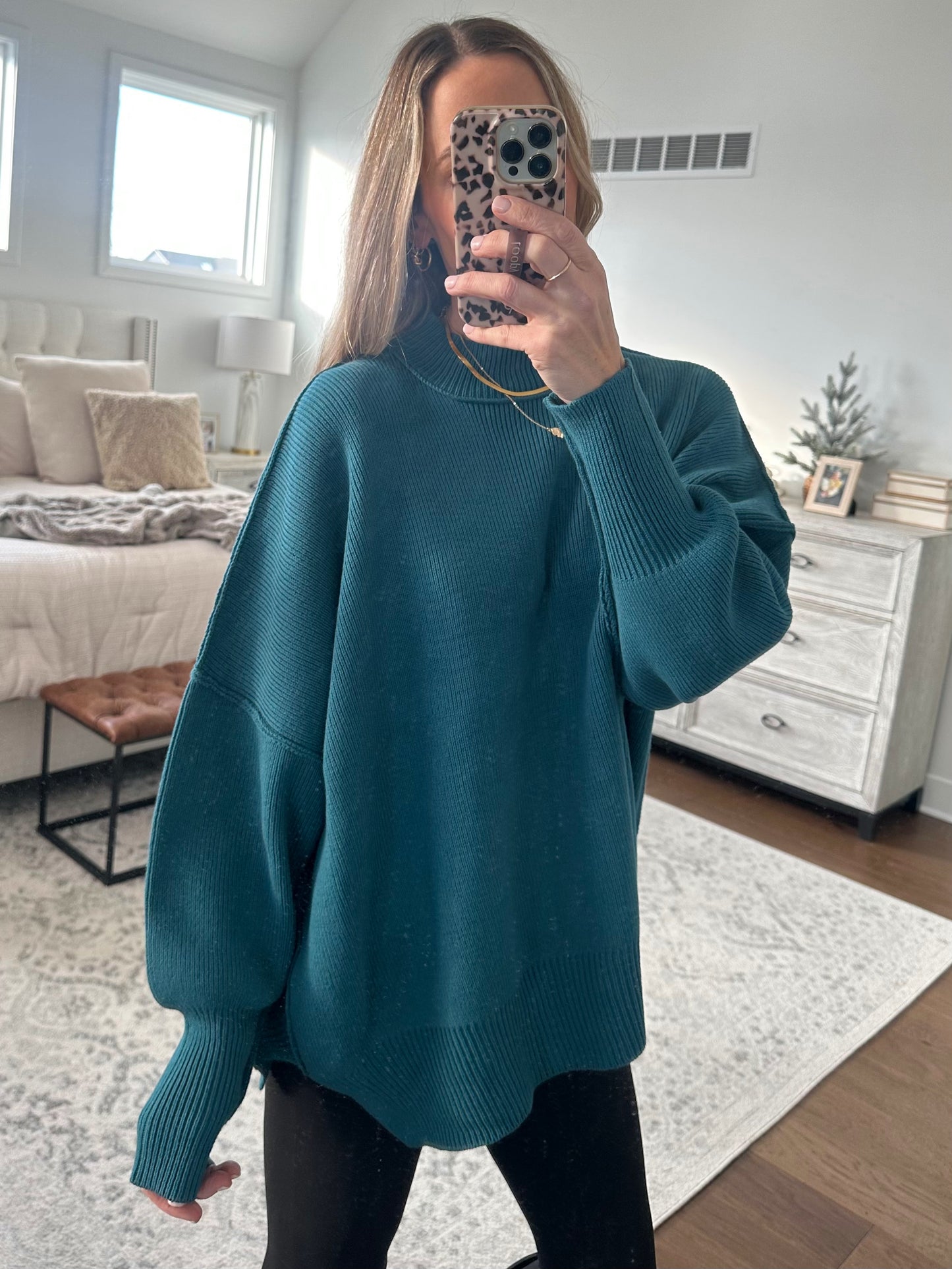Oversized Sweater- Teal