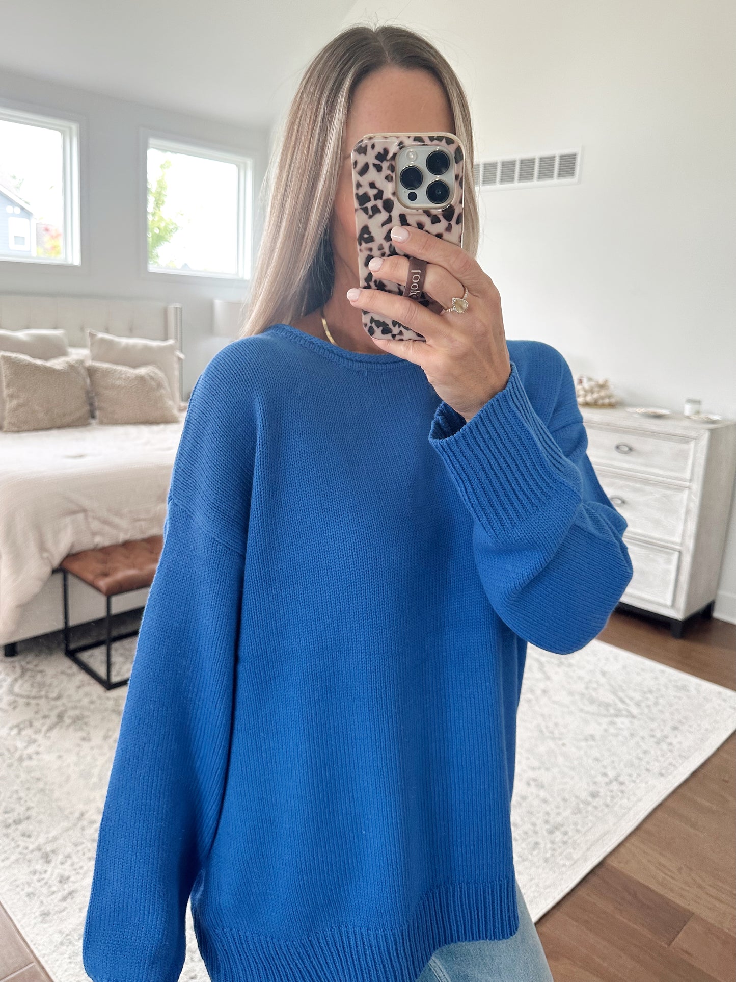 Slouchy Cobalt Sweater