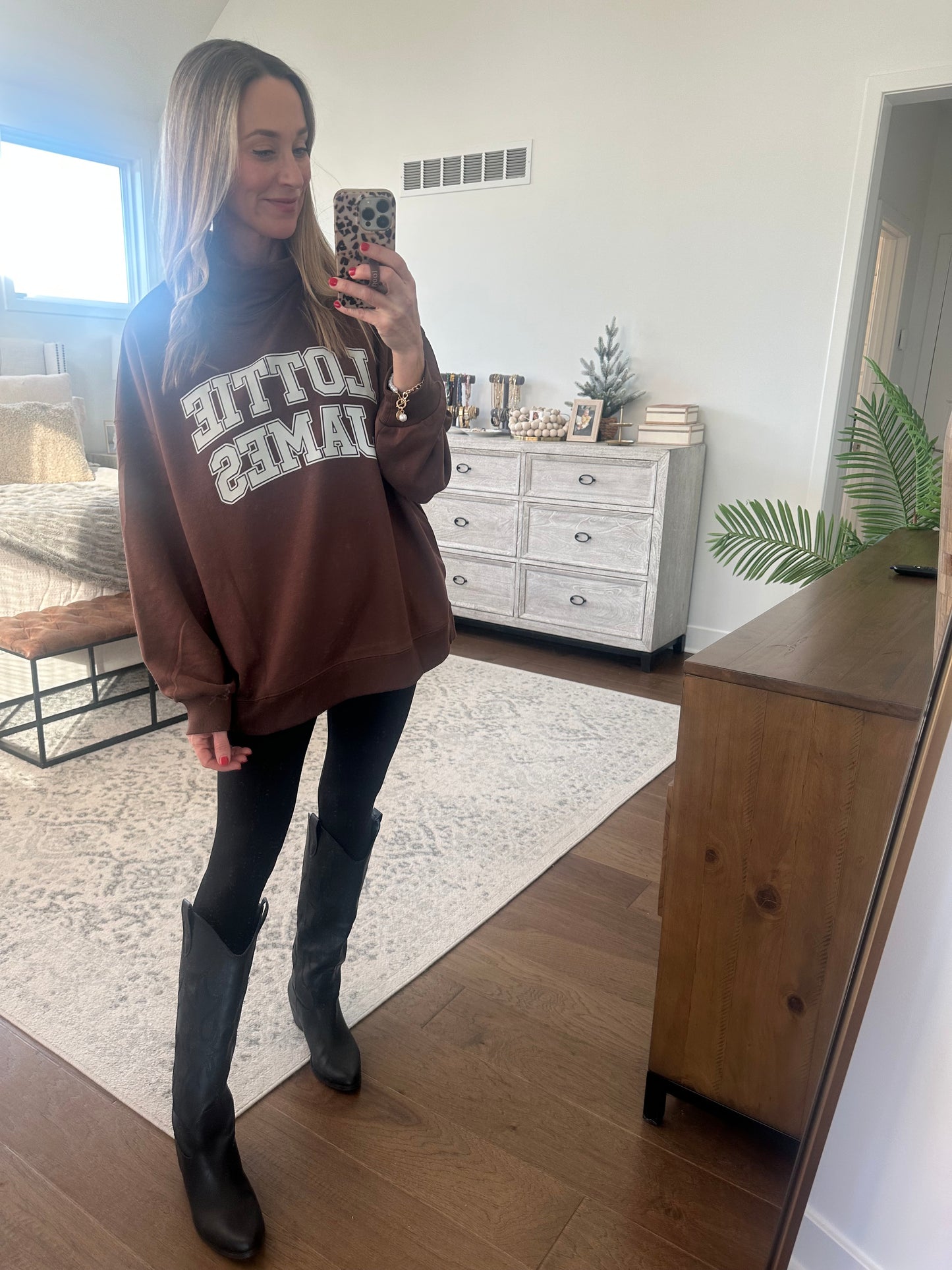 Lottie James Mock Neck Sweatshirt