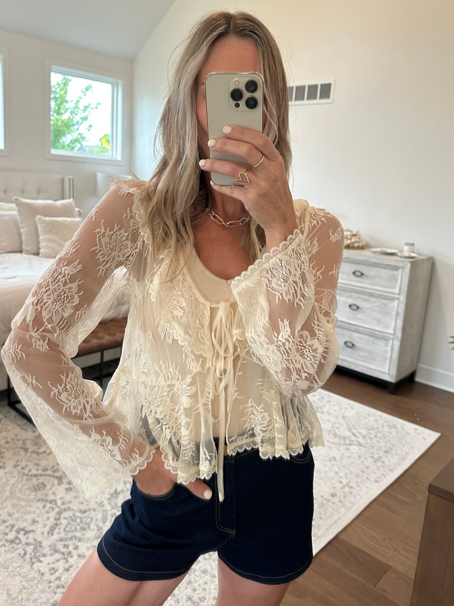 Ivory Lace Cardigan