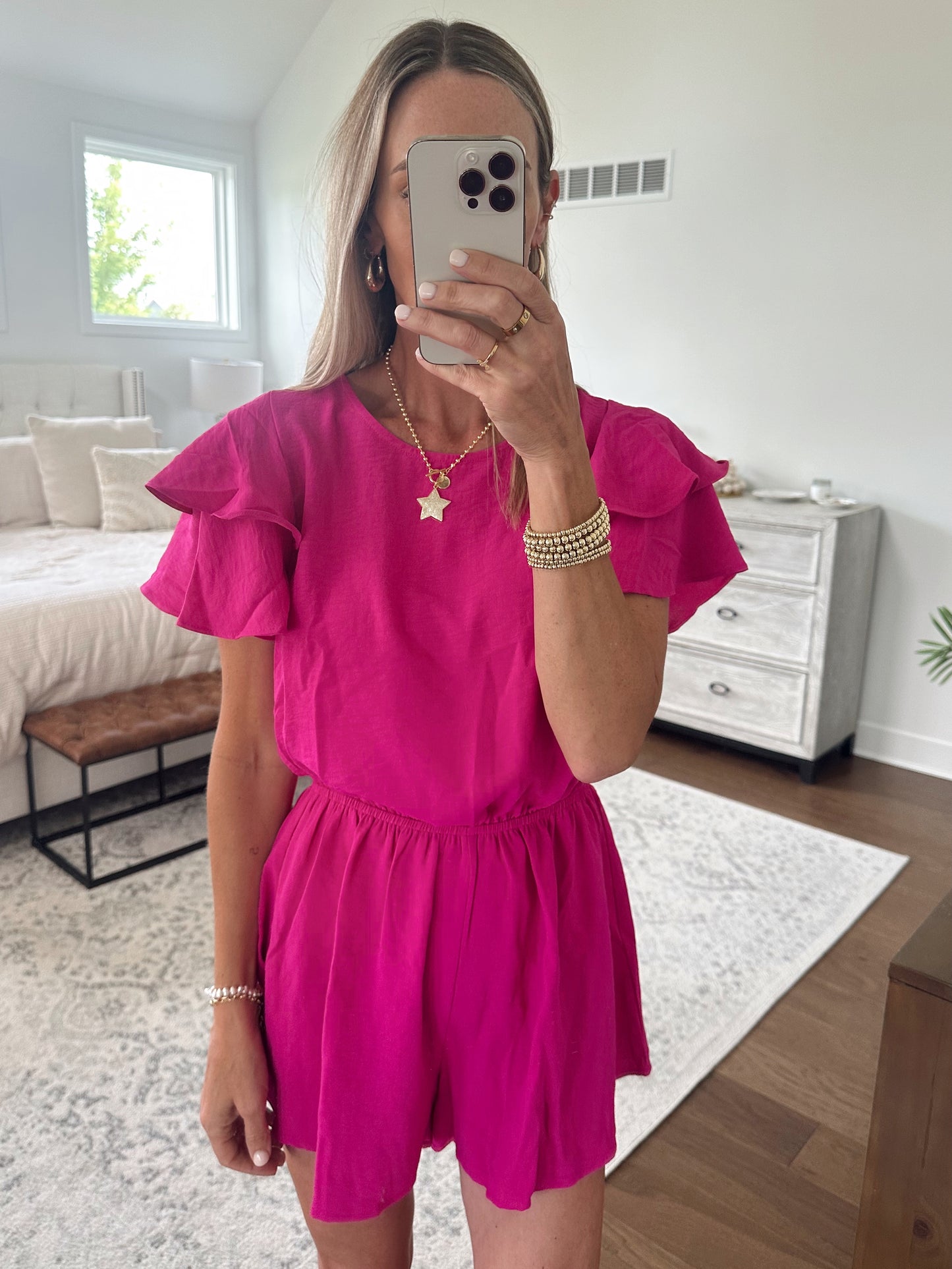Fuschia Romper