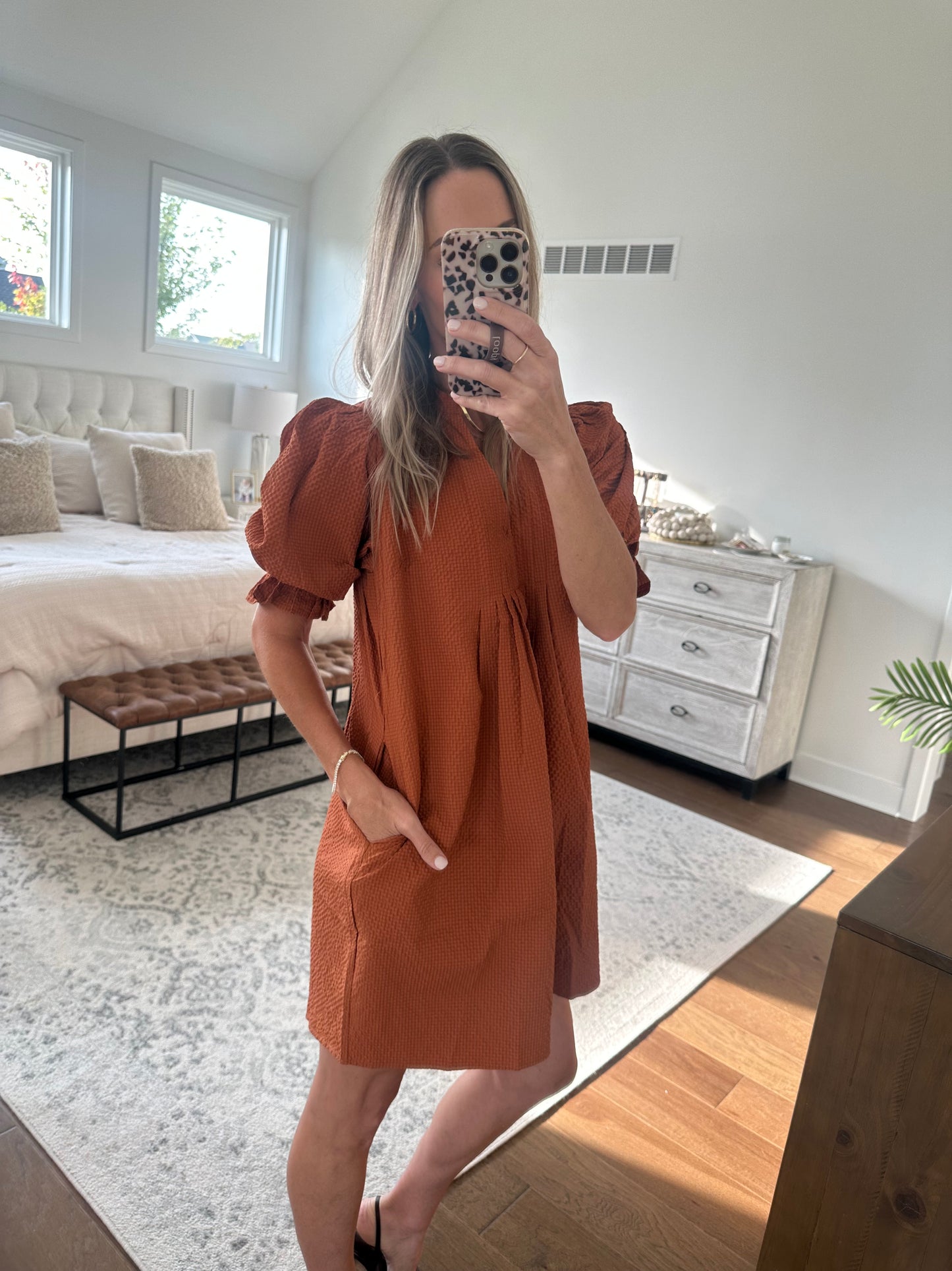 Rust Mini Dress