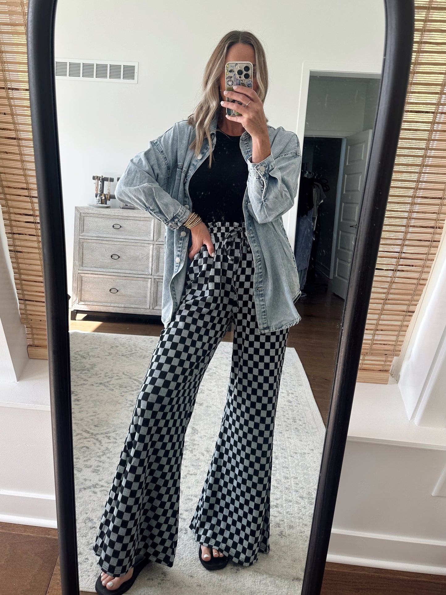 Checkered Palazzo Pant