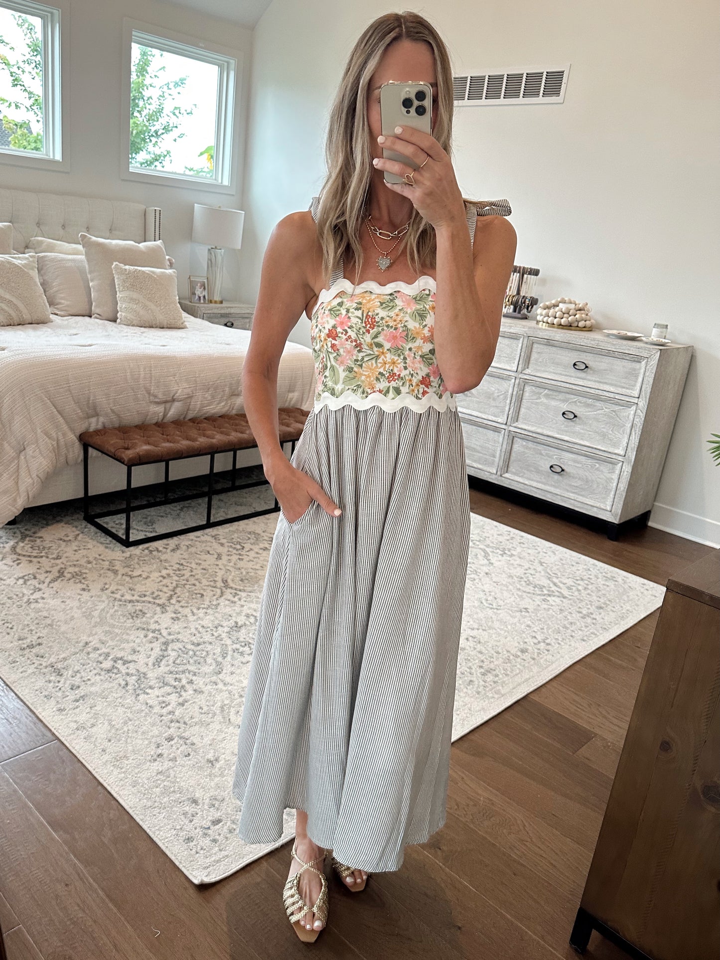 Floral Top Maxi Dress