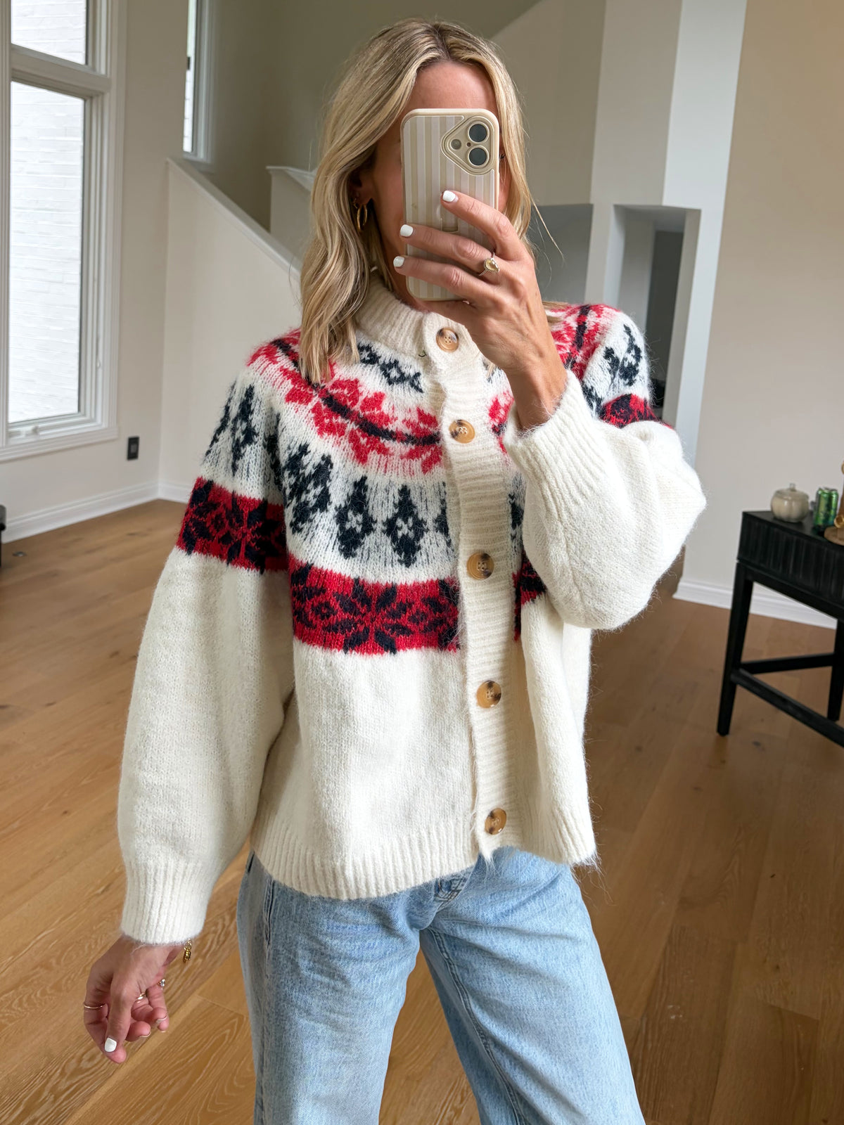 Cream Fair Isle Cardigan