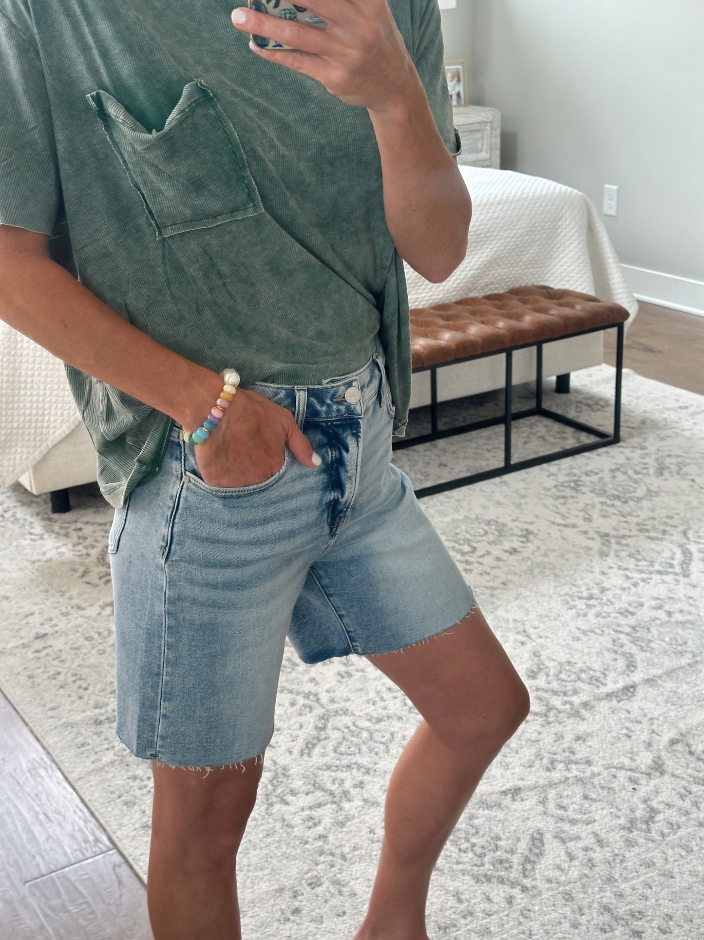 Raw Hem Shorts