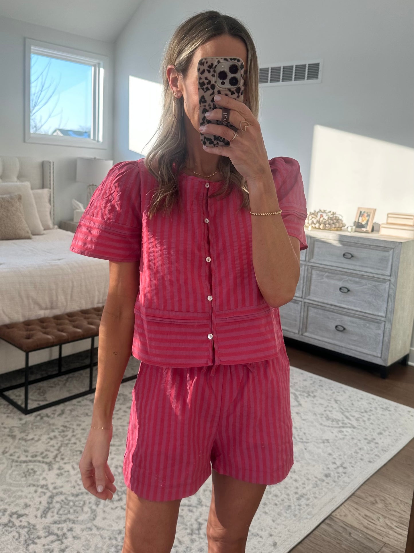 Pink Striped Set