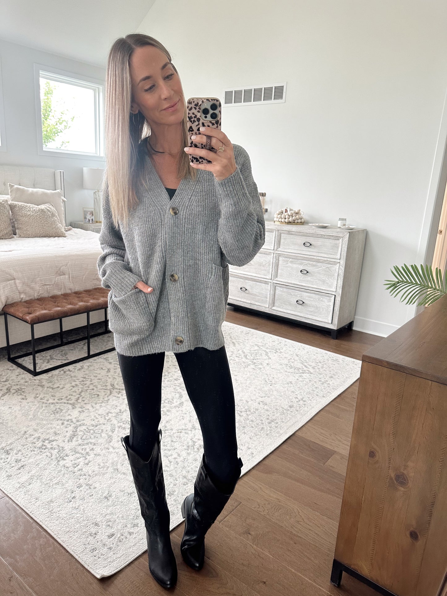 Grey Boyfriend Cardigan