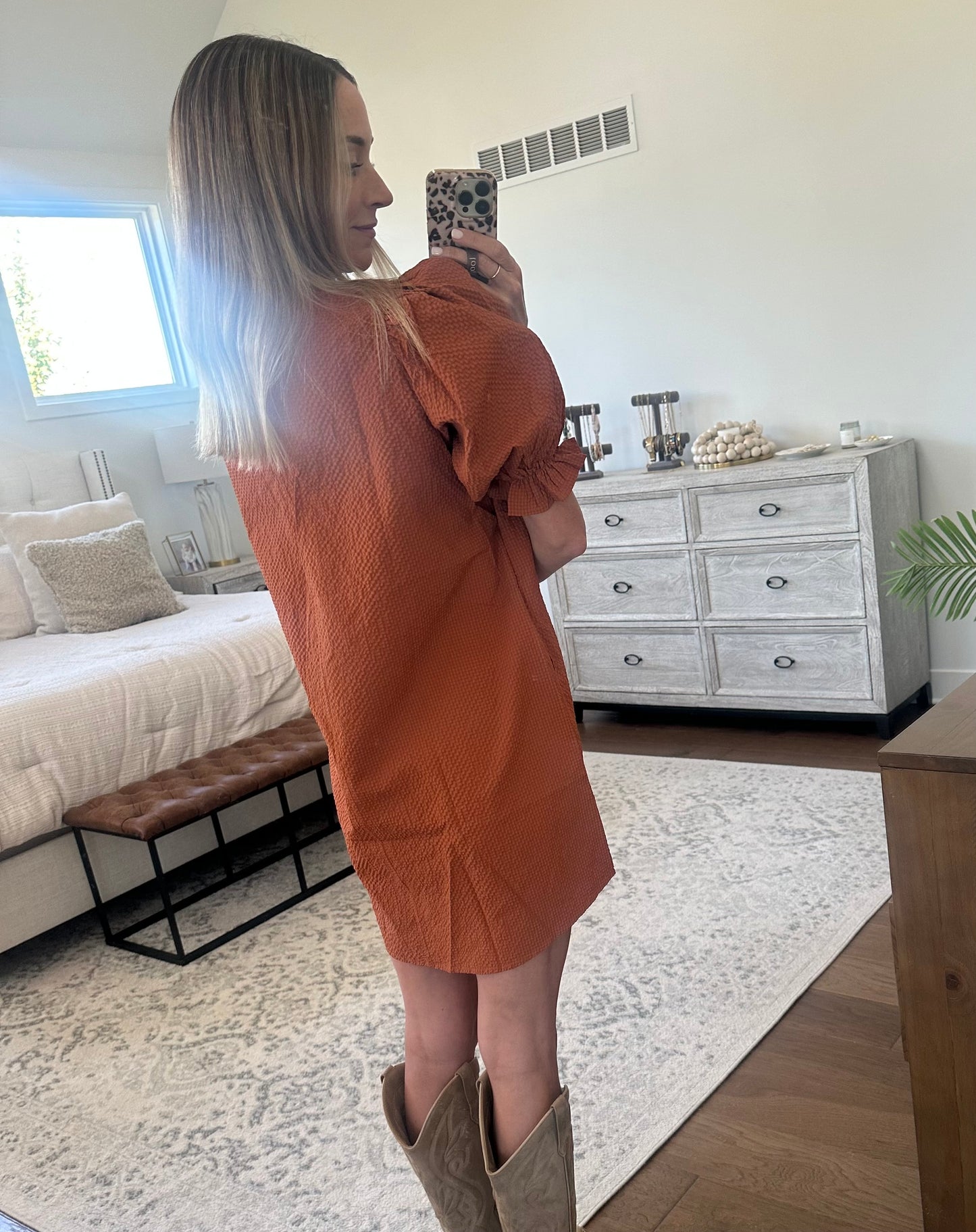 Rust Mini Dress