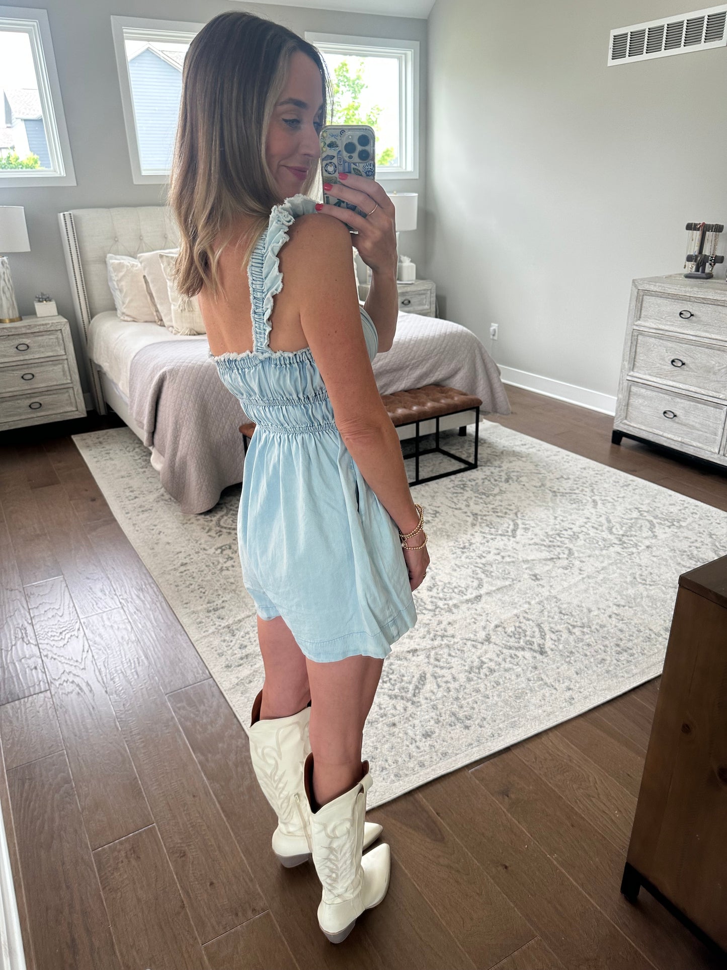 Light Denim Romper