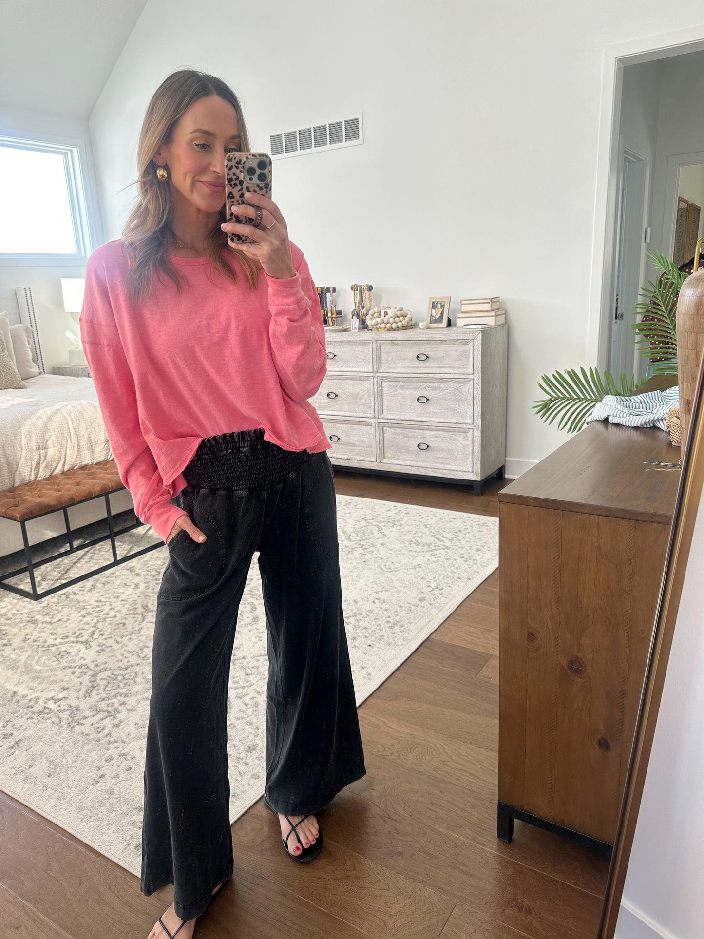 Knit Lounge Pant- Black