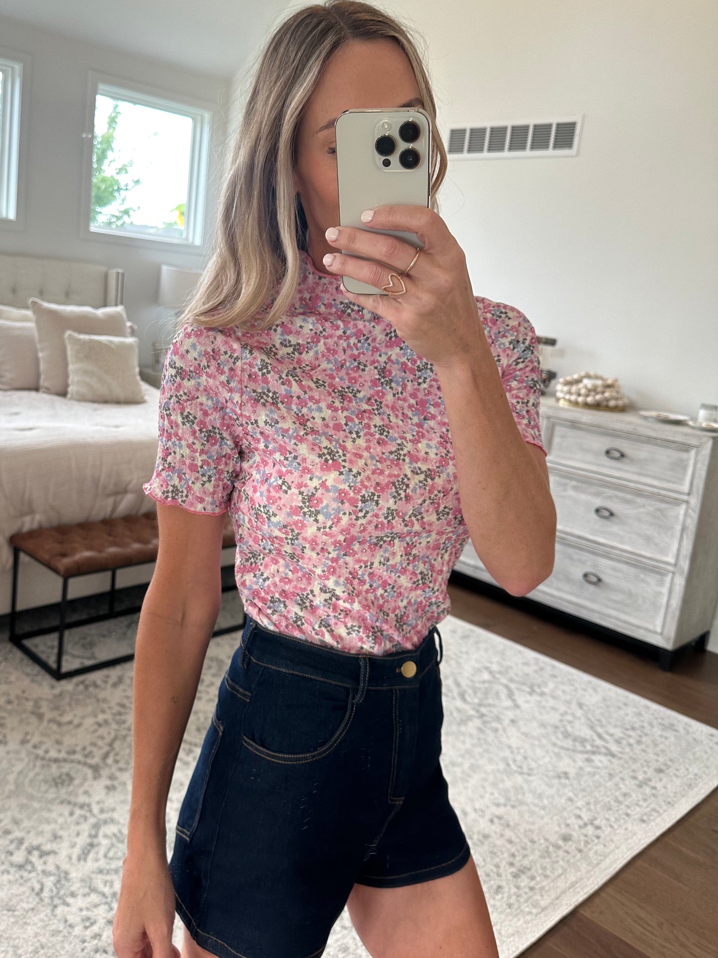 Pink Floral Top