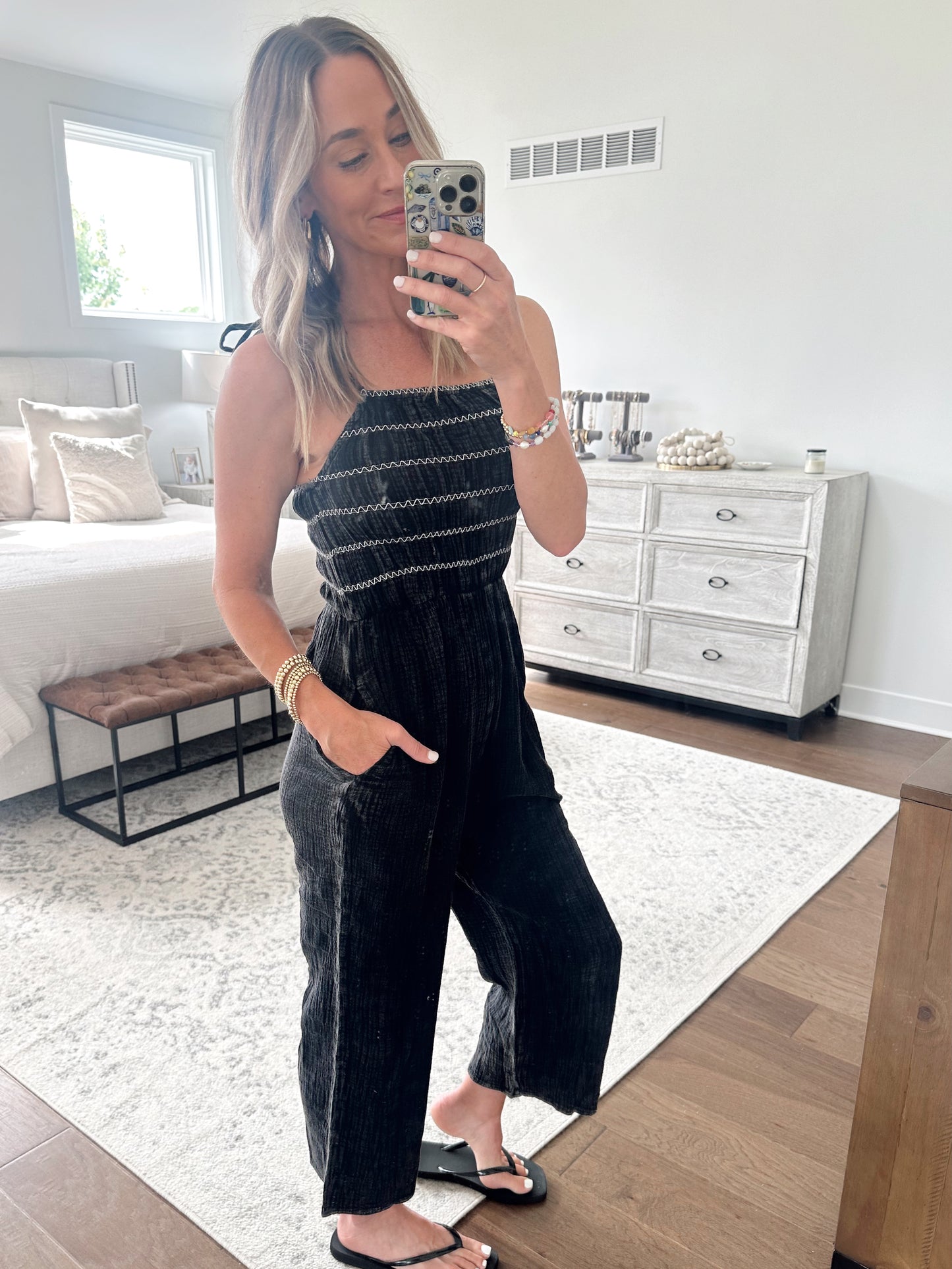 Smocked Jumpsuit