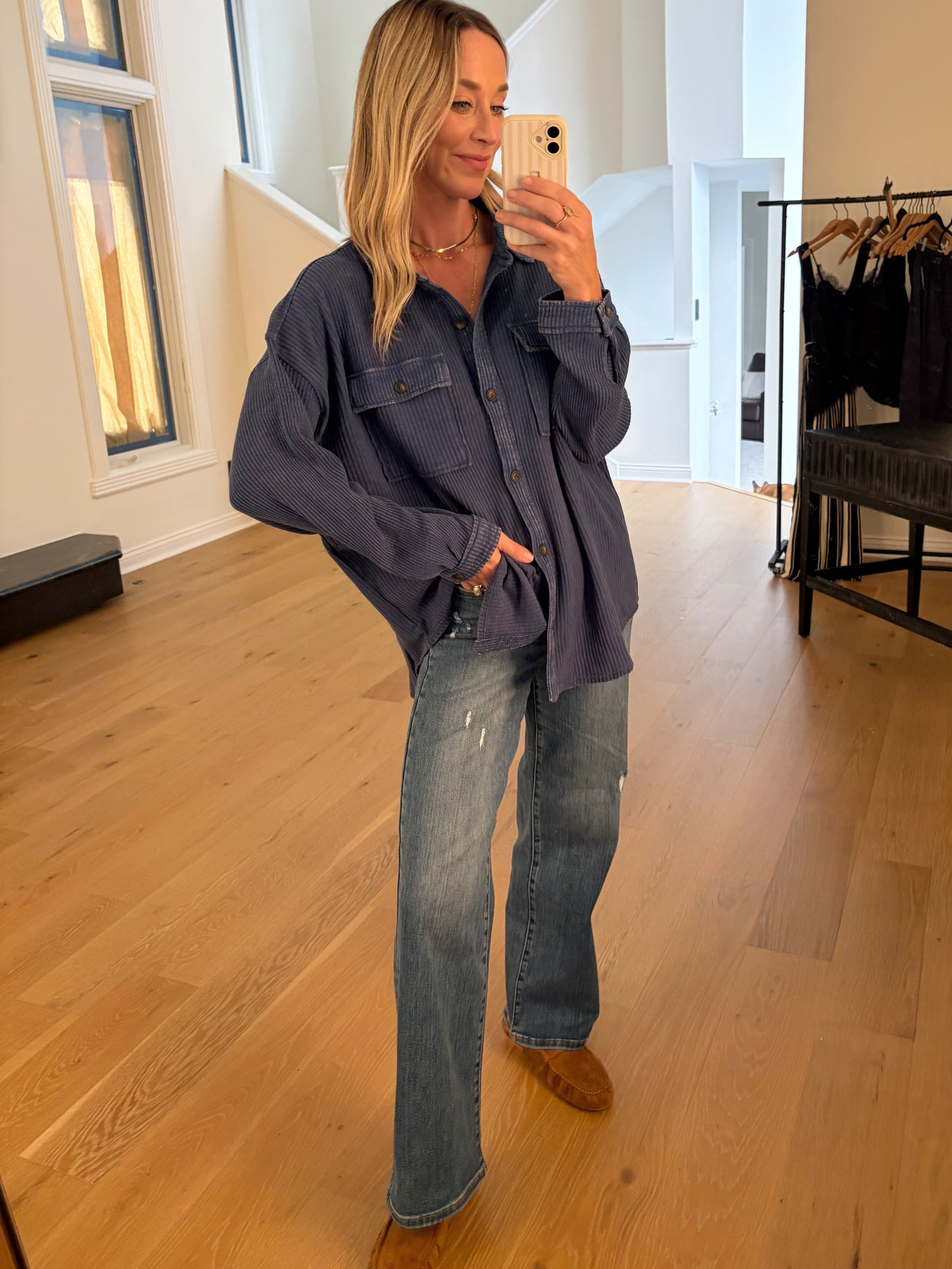 Soft Jacket- Denim Blue