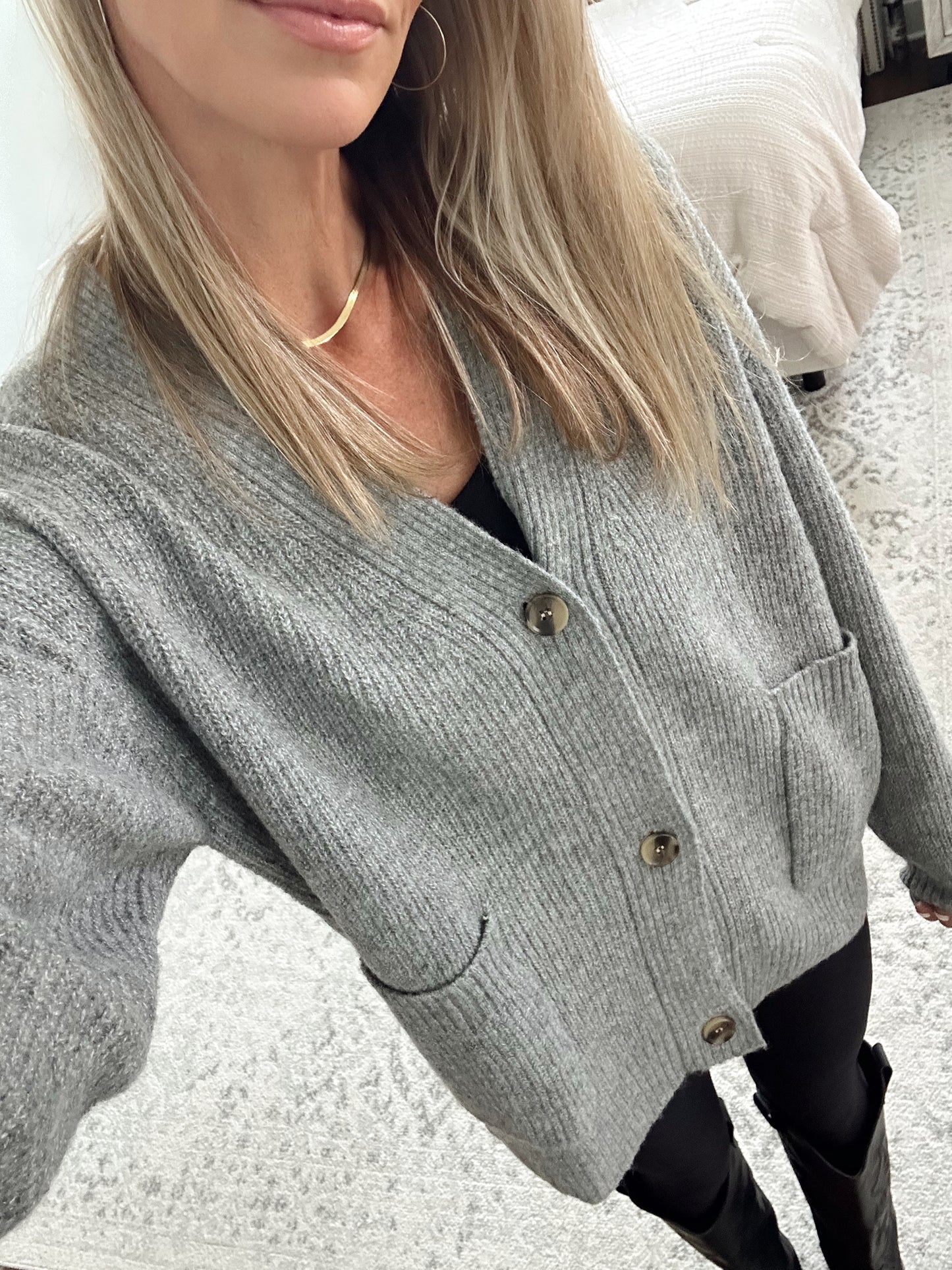 Grey Boyfriend Cardigan
