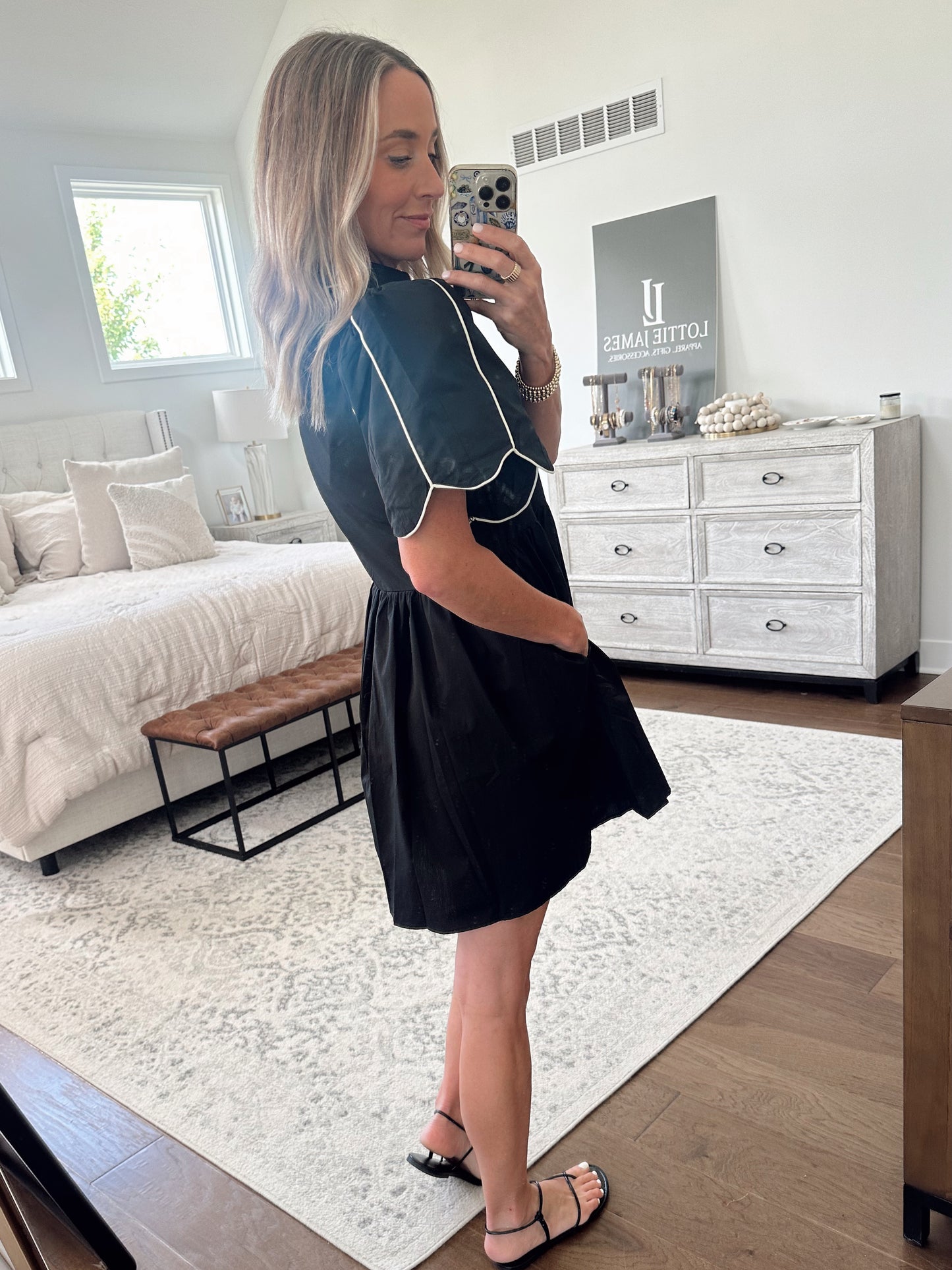 Black Button Down Dress