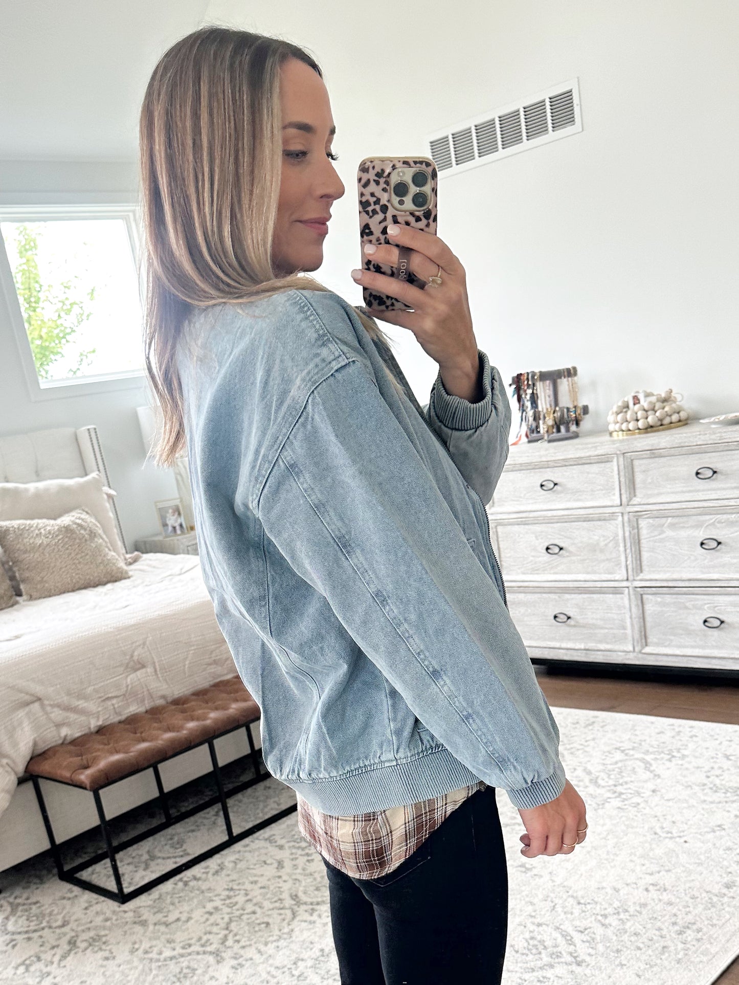 Denim Bomber Jacket