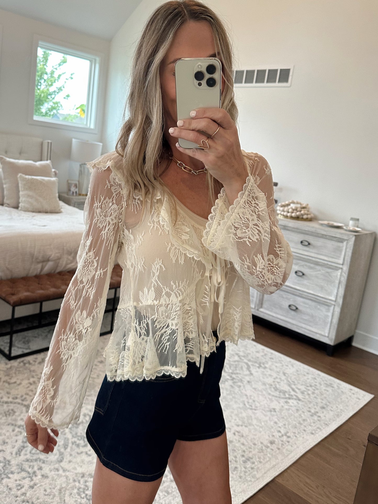 Ivory Lace Cardigan