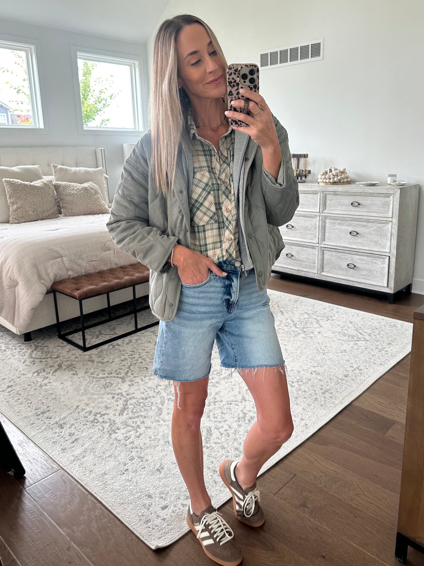 Olive Quilted Coat