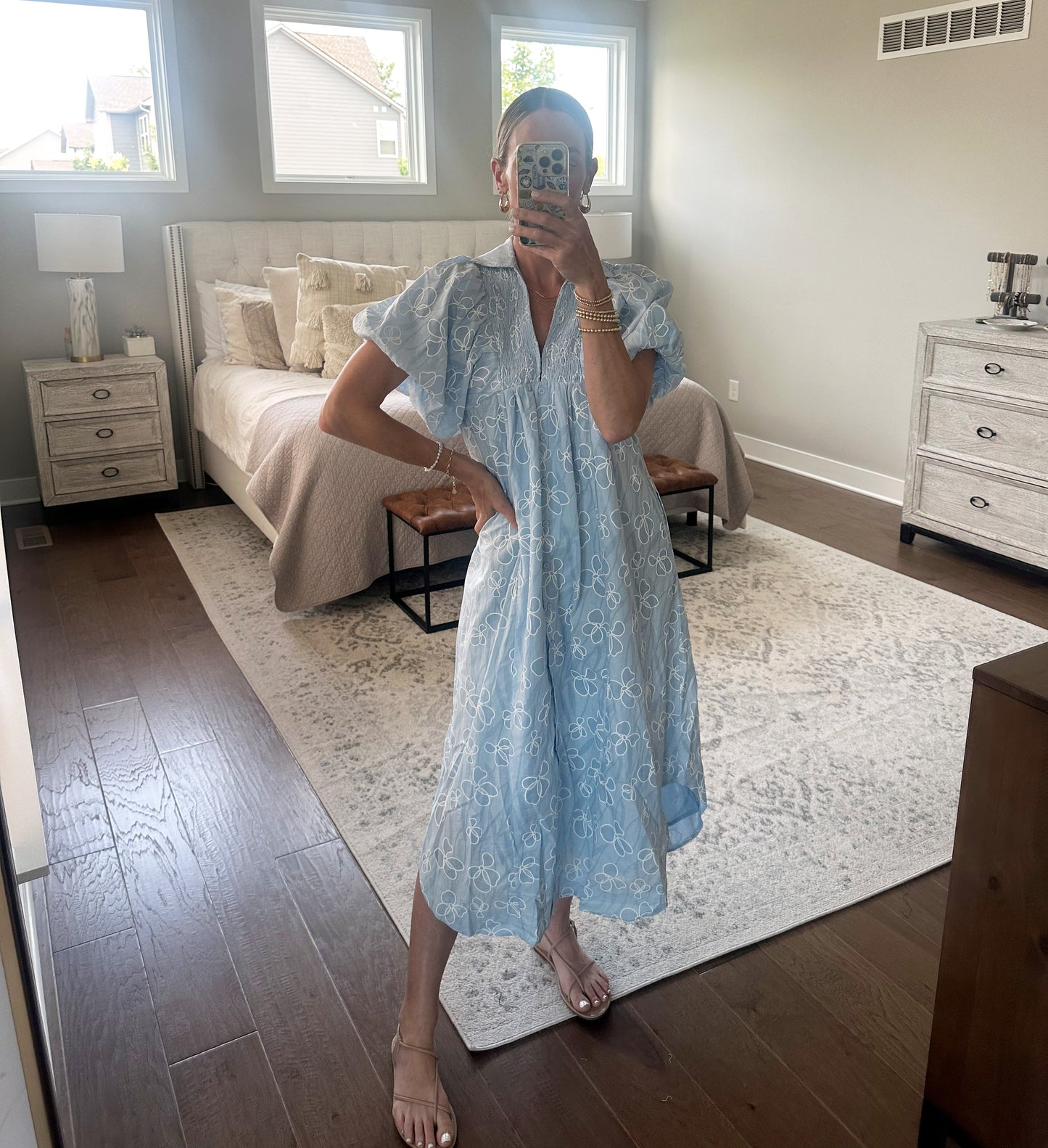 Baby Blue Floral Maxi