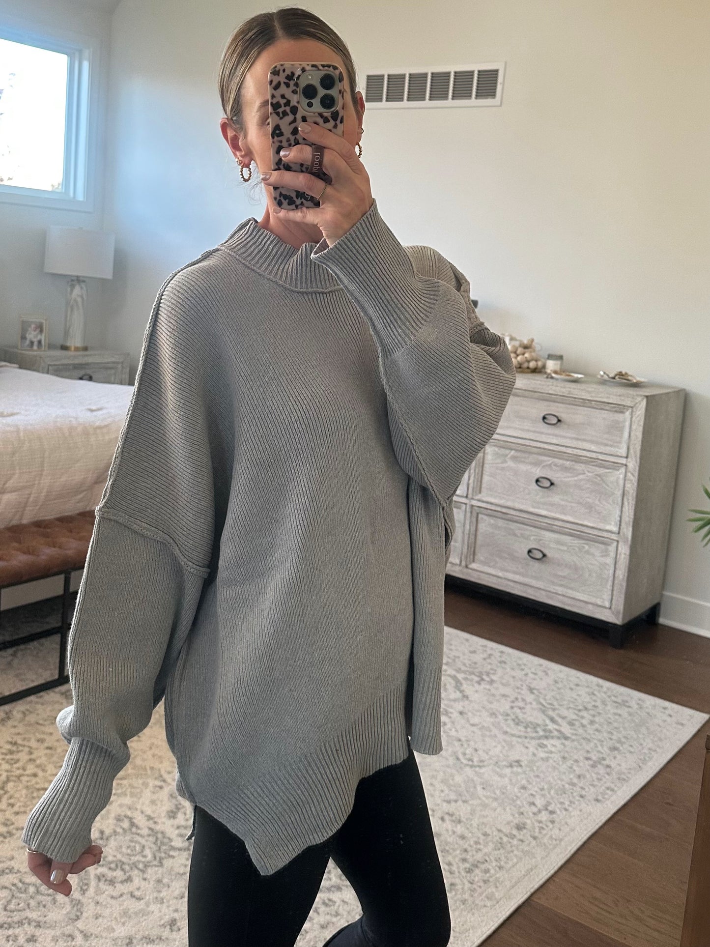 Oversized Sweater- Grey