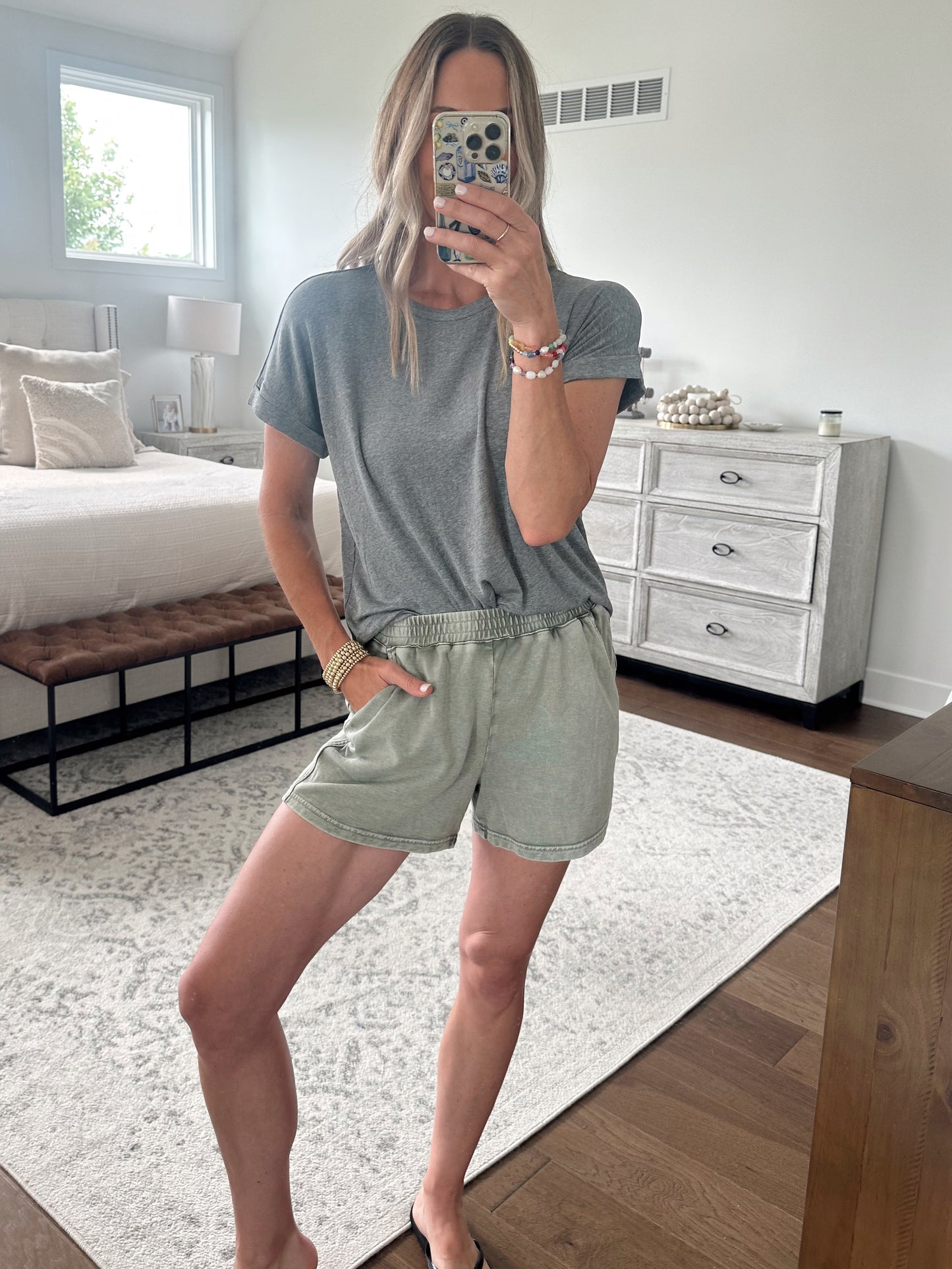 Soft Shorts- Sage