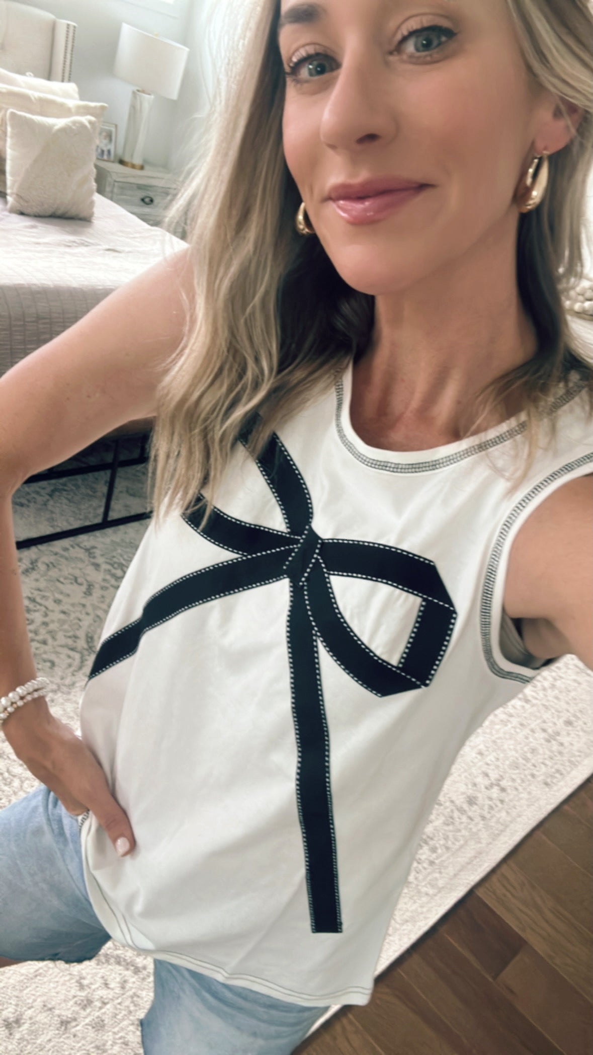 Graphic Bow Tank