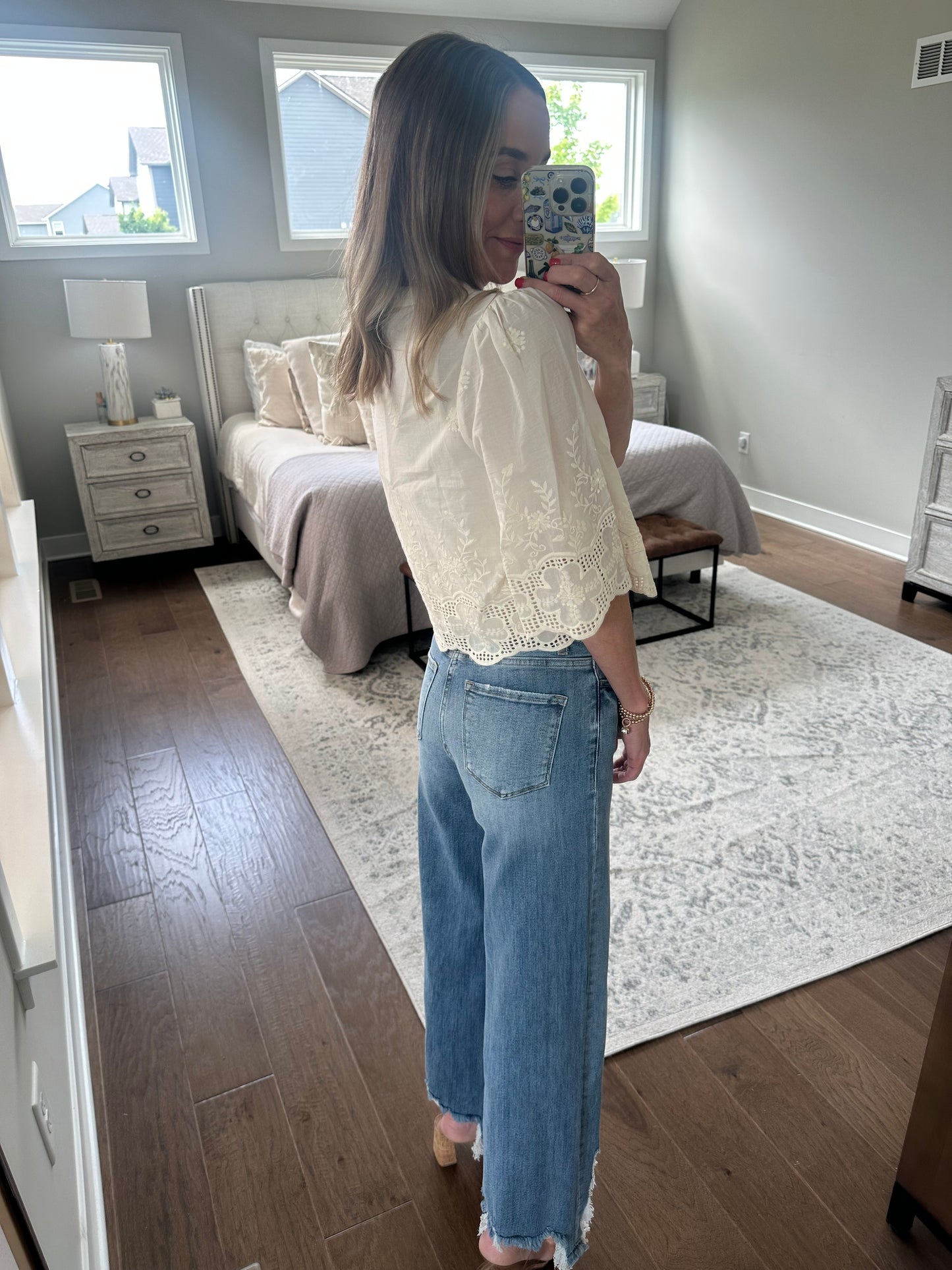 Tie Front Blouse- Ivory