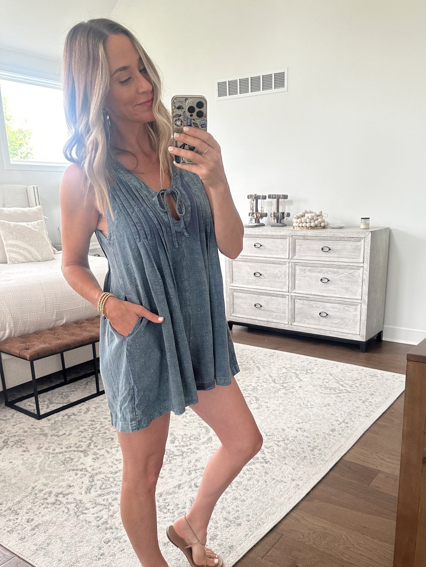Soft Pleated Romper