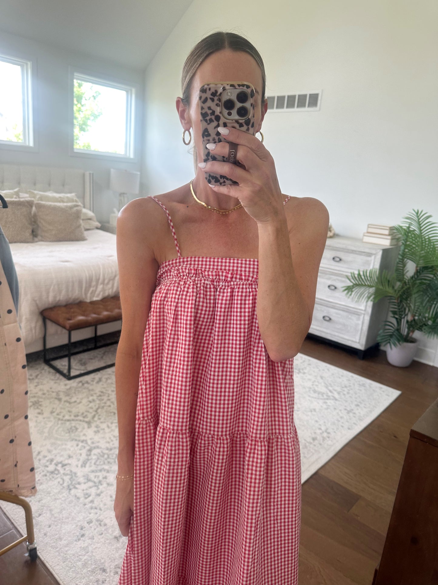 Bow Tie Gingham Dress