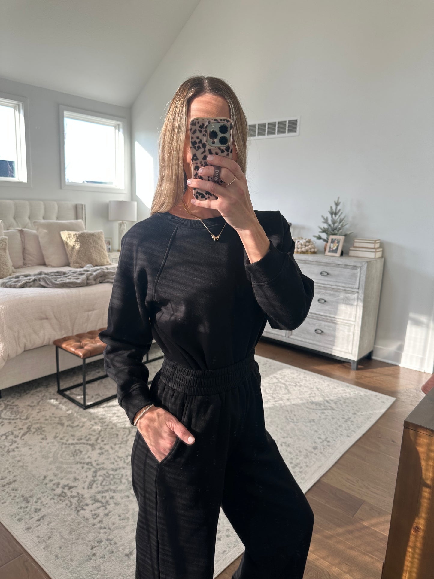 Fleece Lined Set- Black