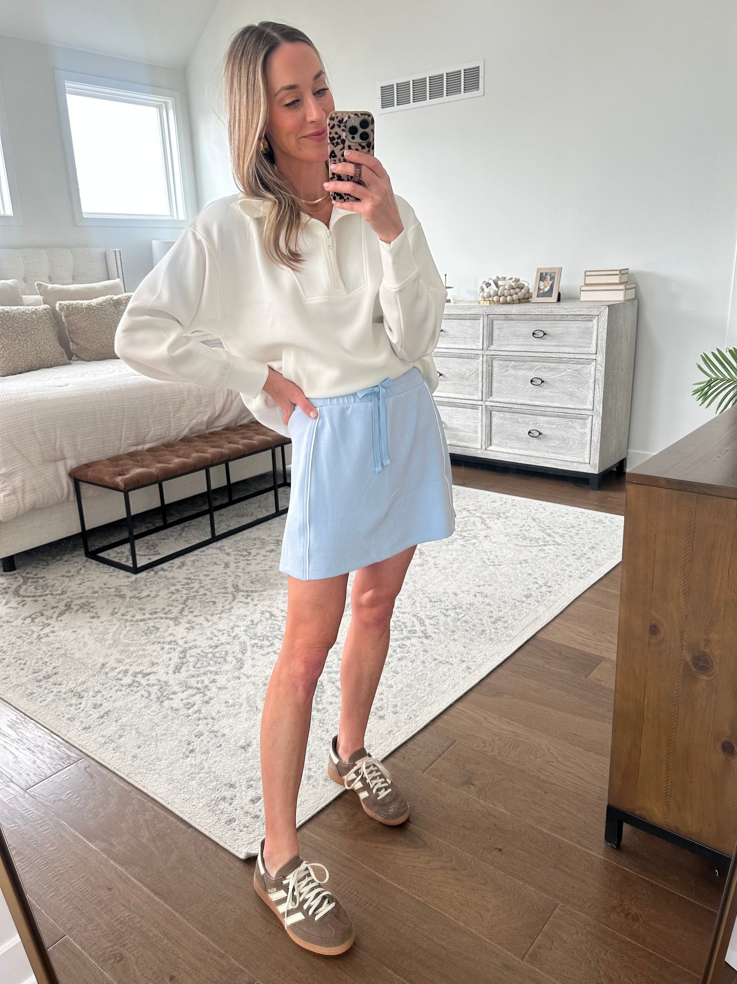 Quarter Zip Pullover- Cream