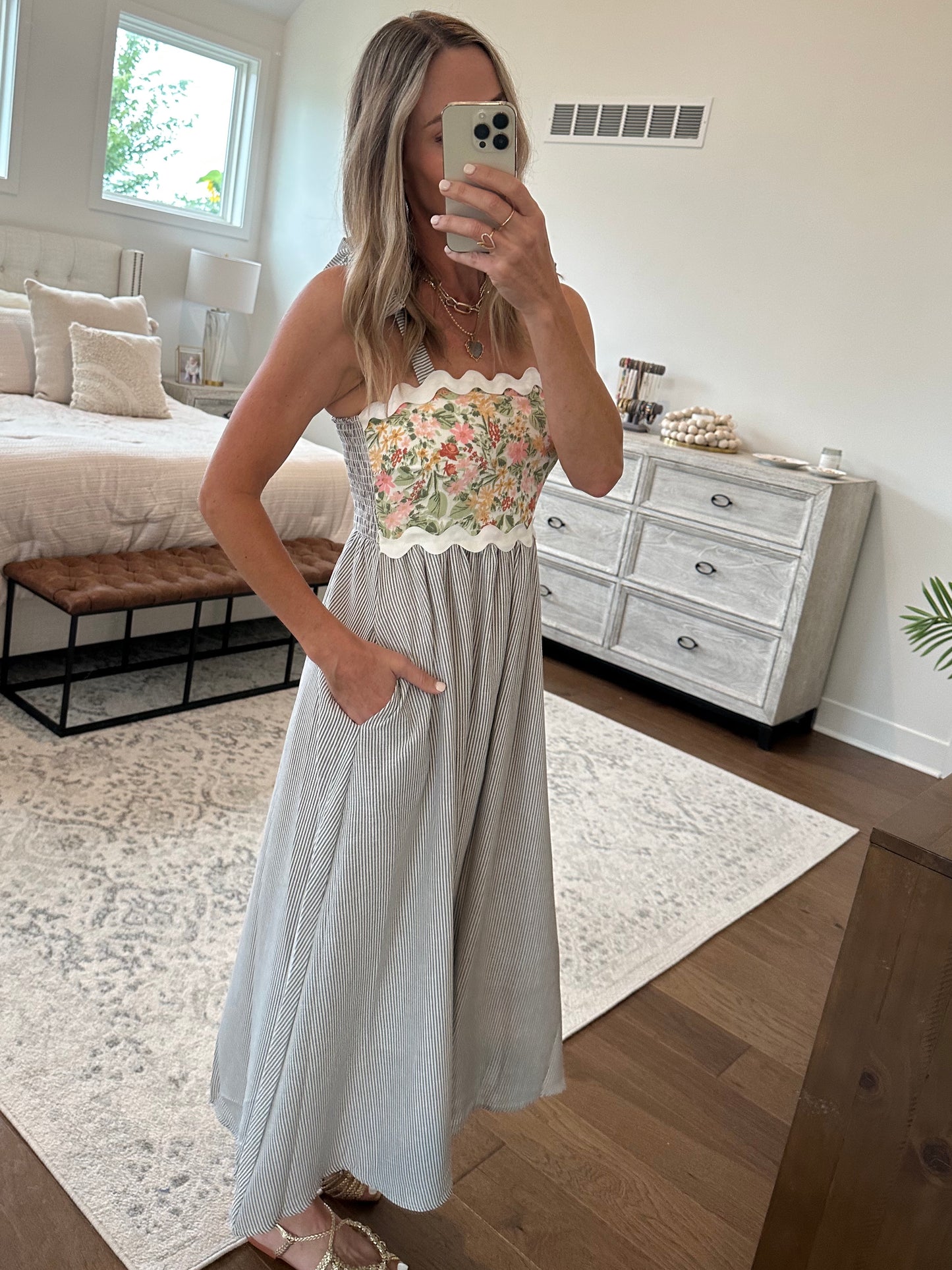Floral Top Maxi Dress