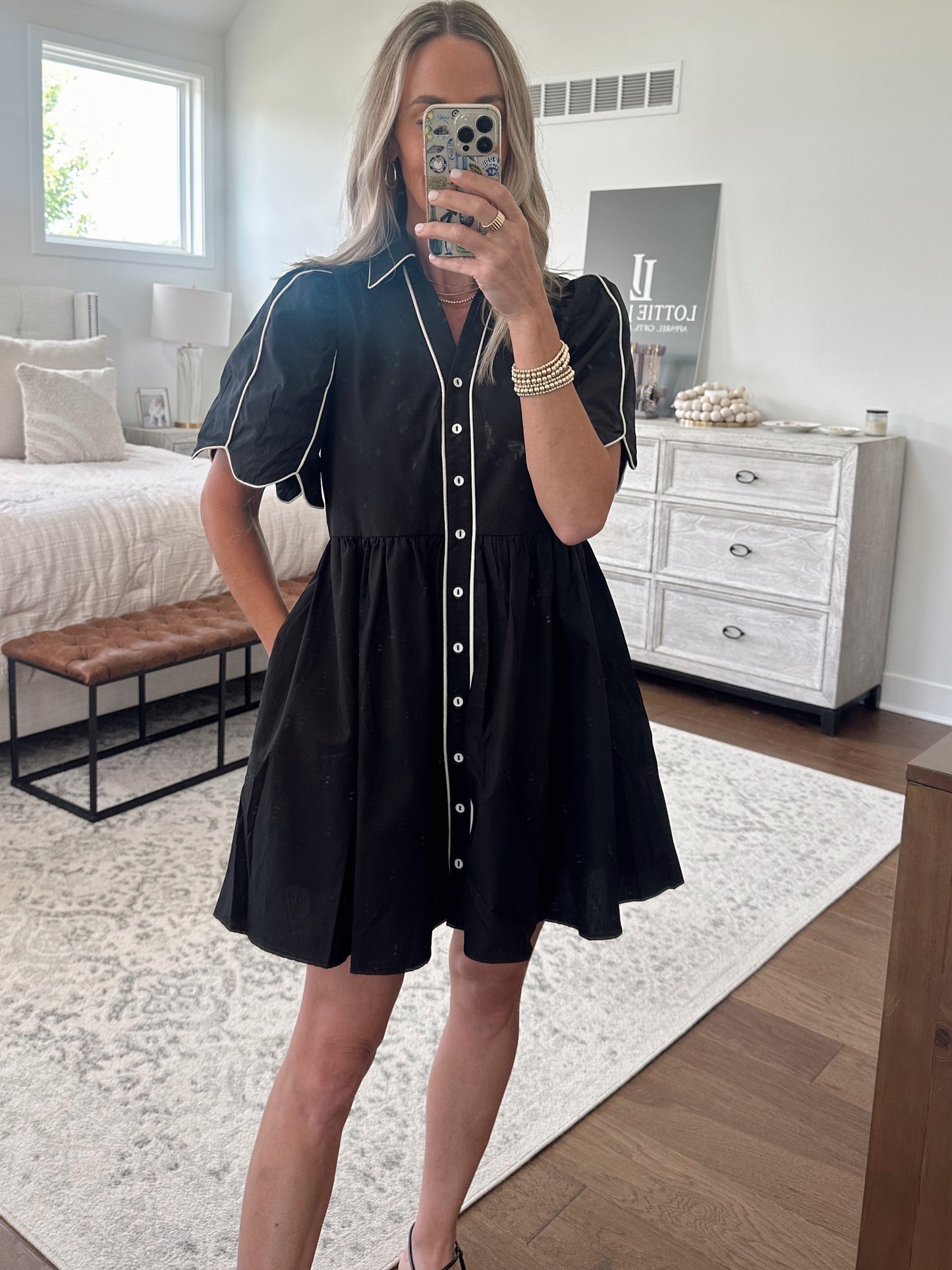 Black Button Down Dress