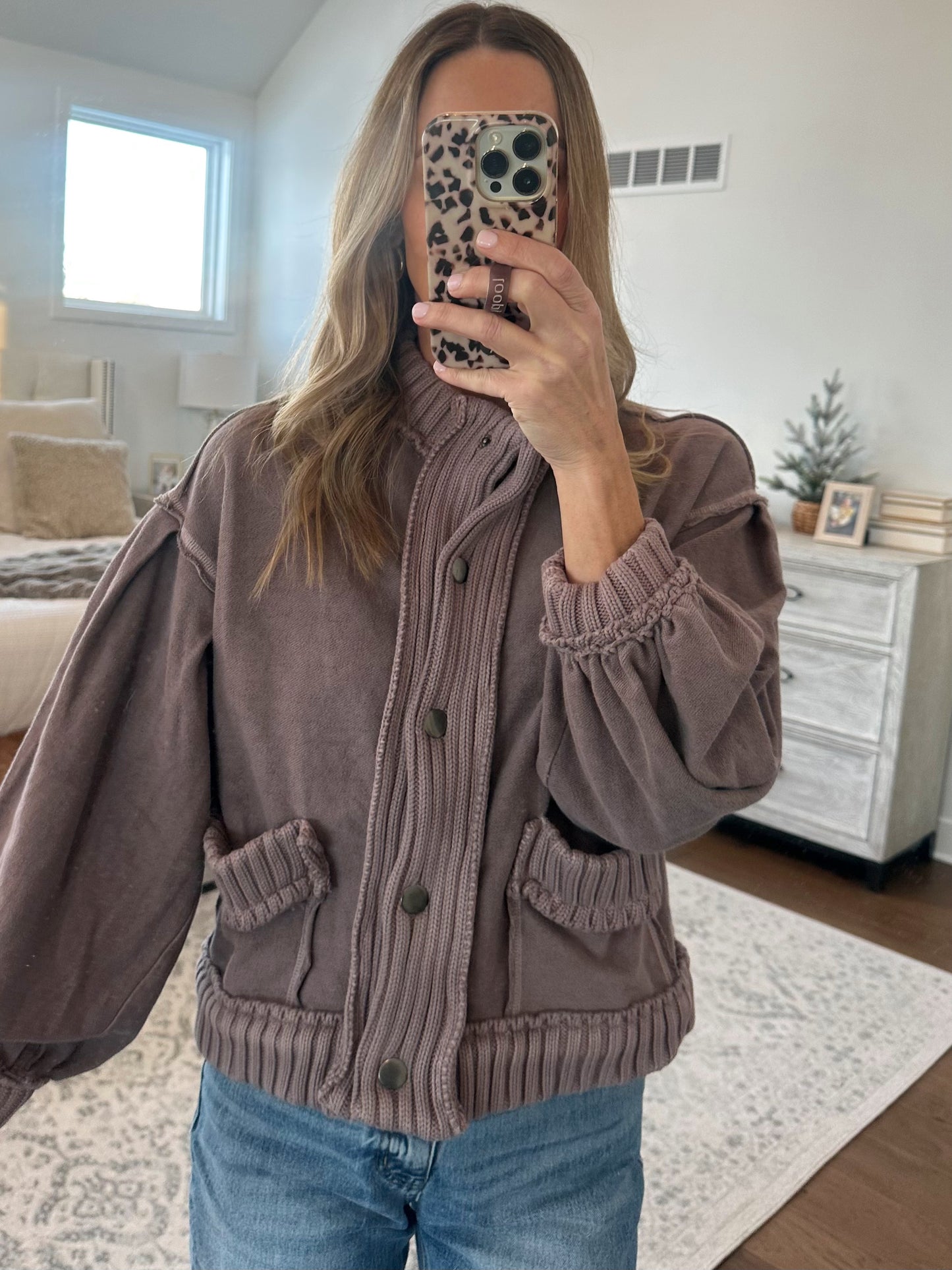 Cardi Jacket- Mocha