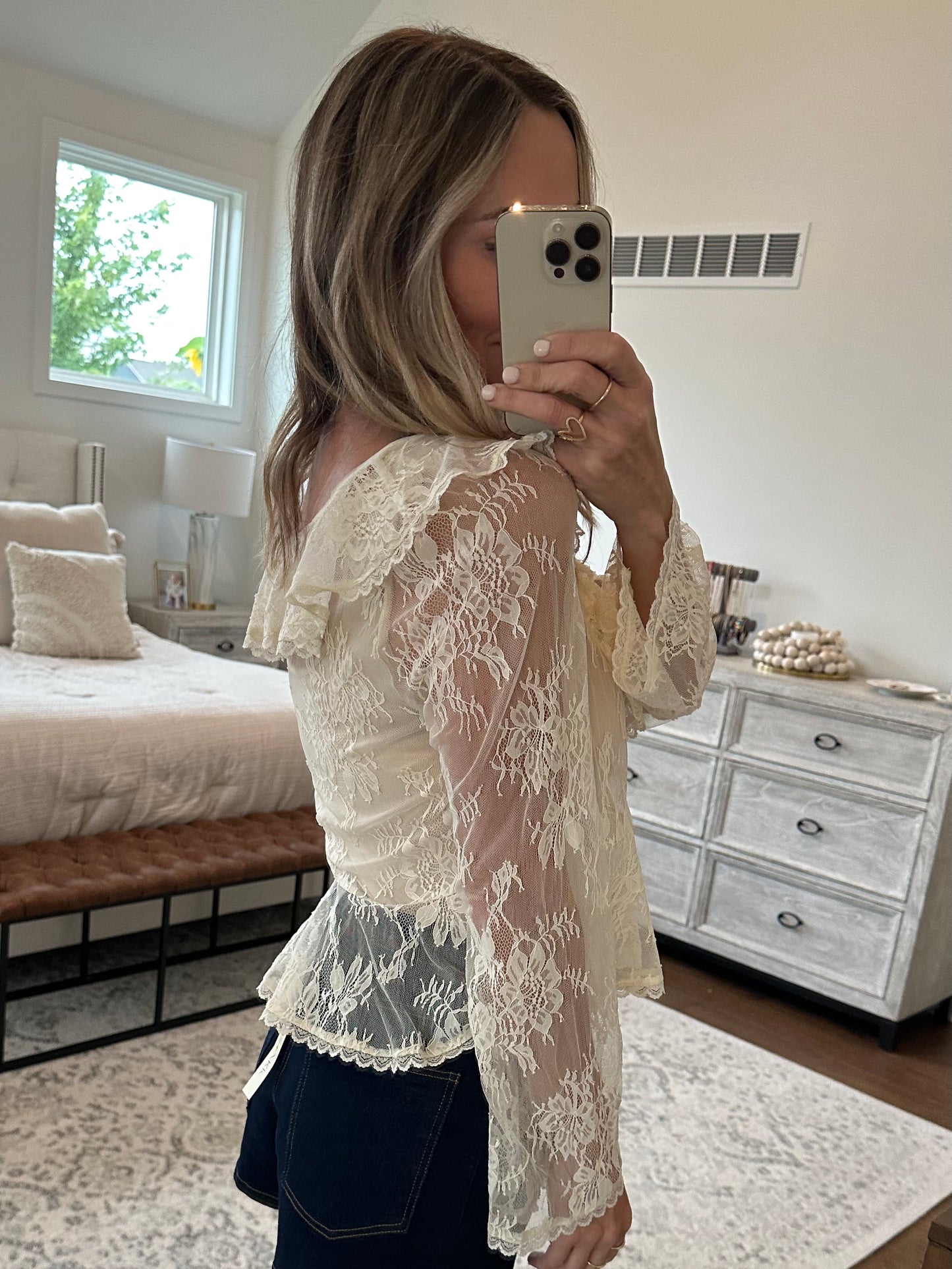 Ivory Lace Cardigan