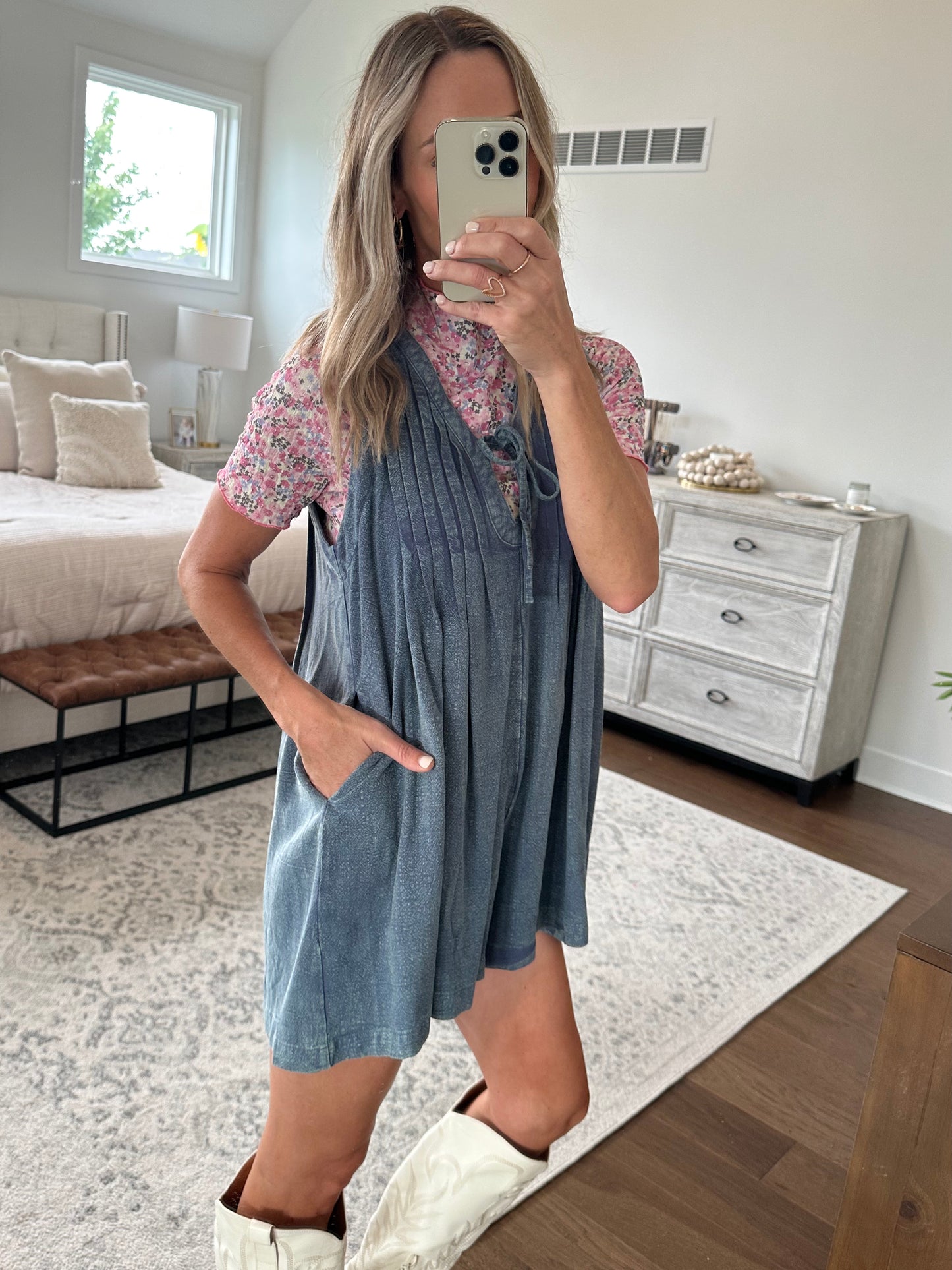 Soft Pleated Romper