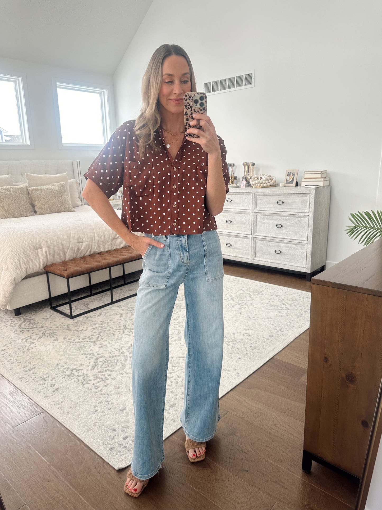 Light Wash Wide Leg Jeans