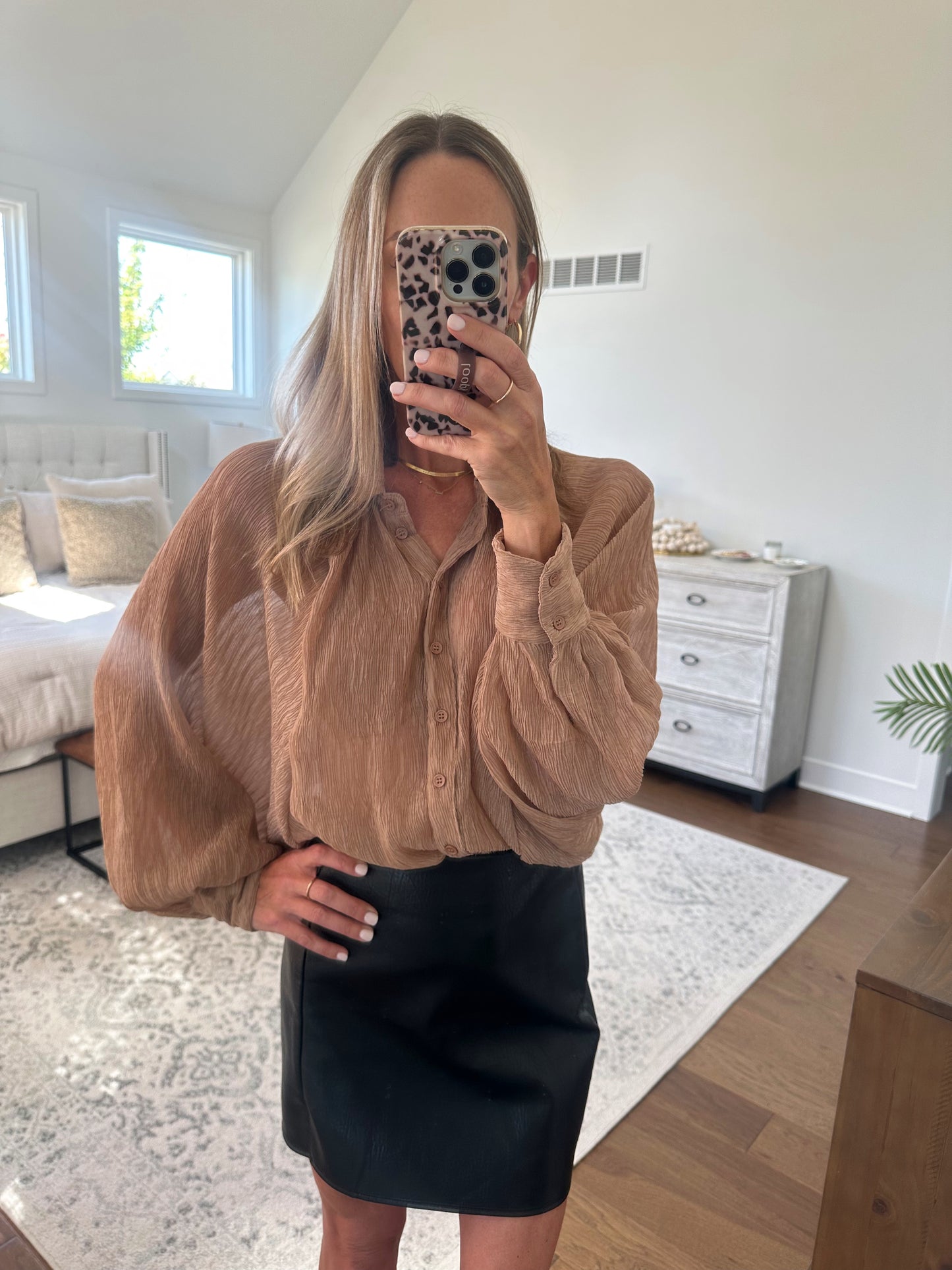 Sheer Button Down