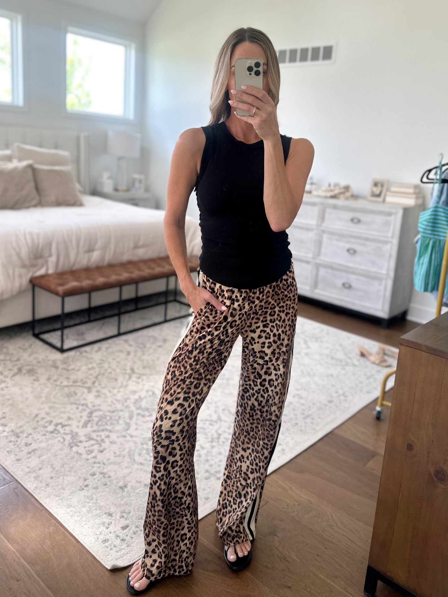 Leopard Print Track Pant