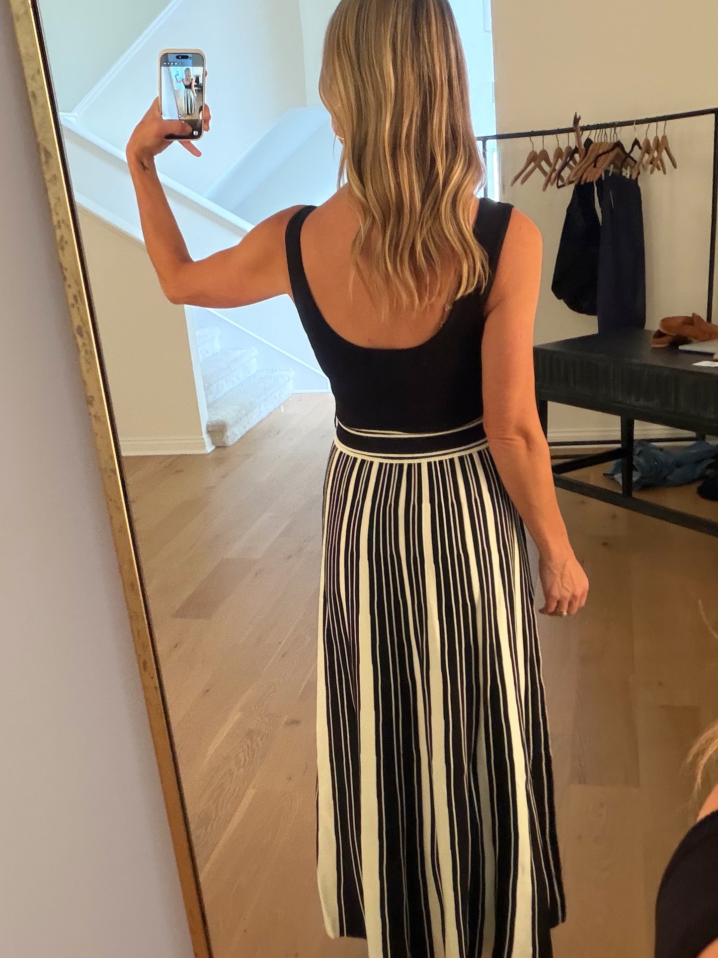 Black & Ivory Tank Dress