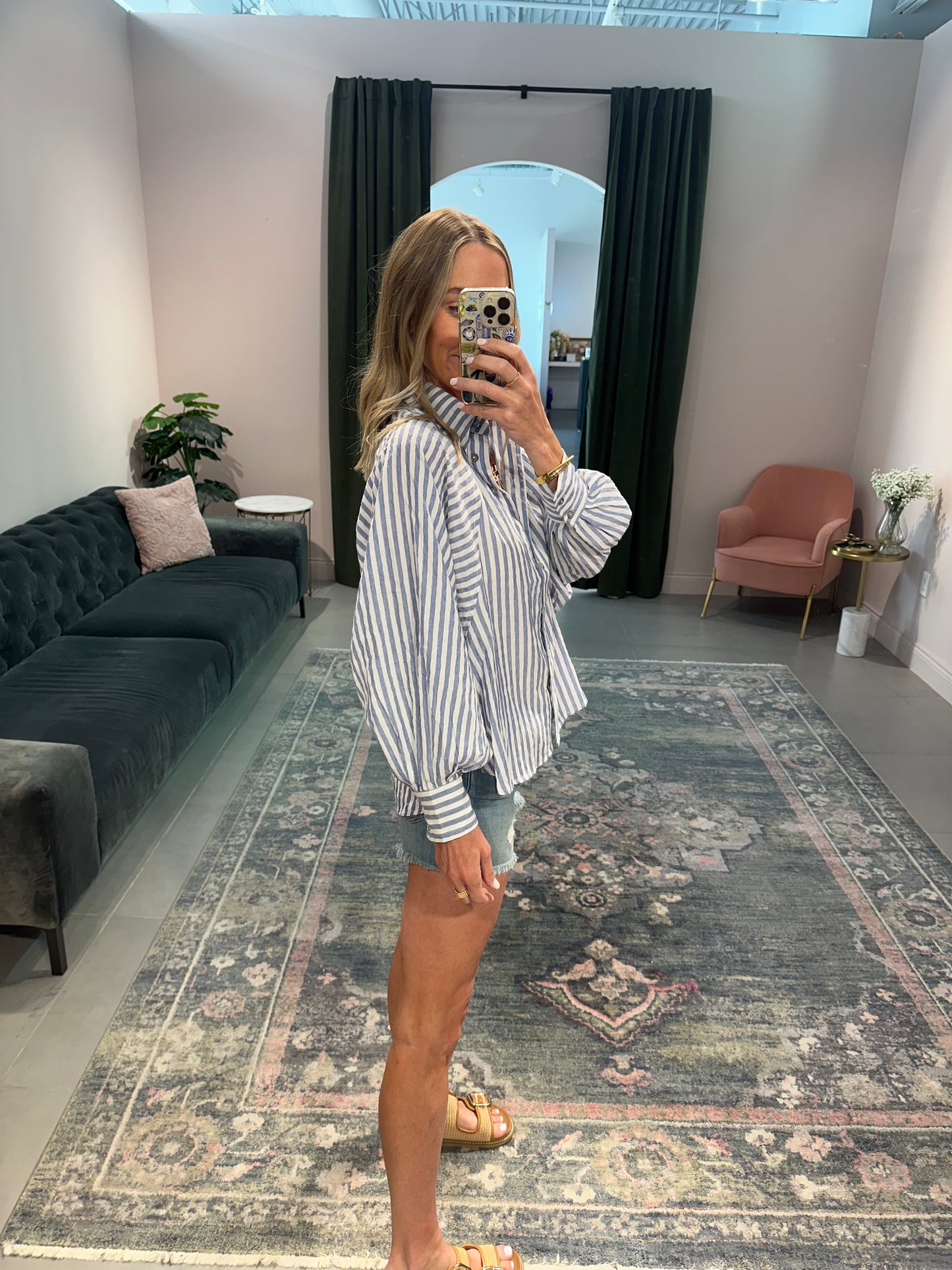 Blue Striped Button Down