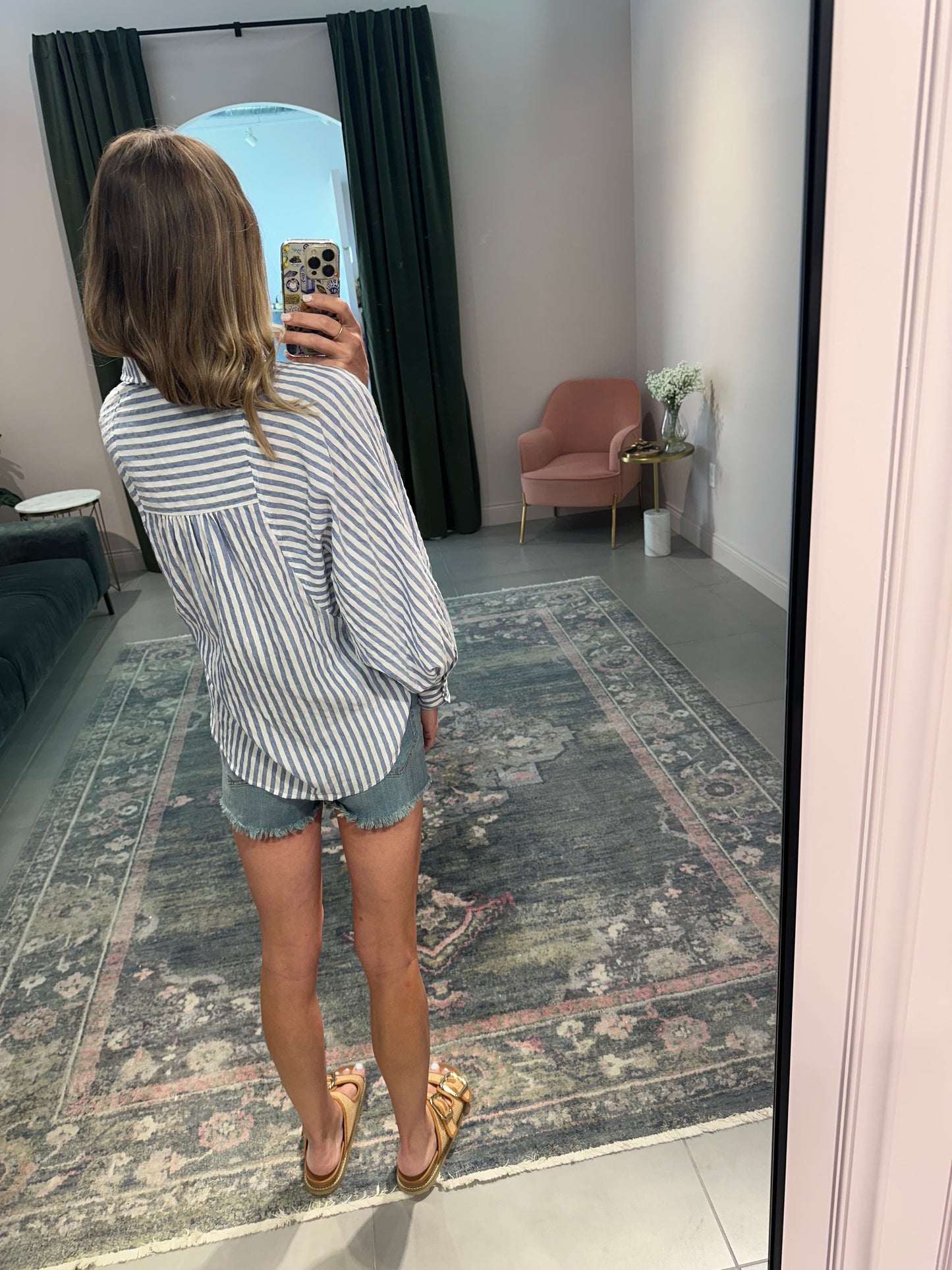 Blue Striped Button Down