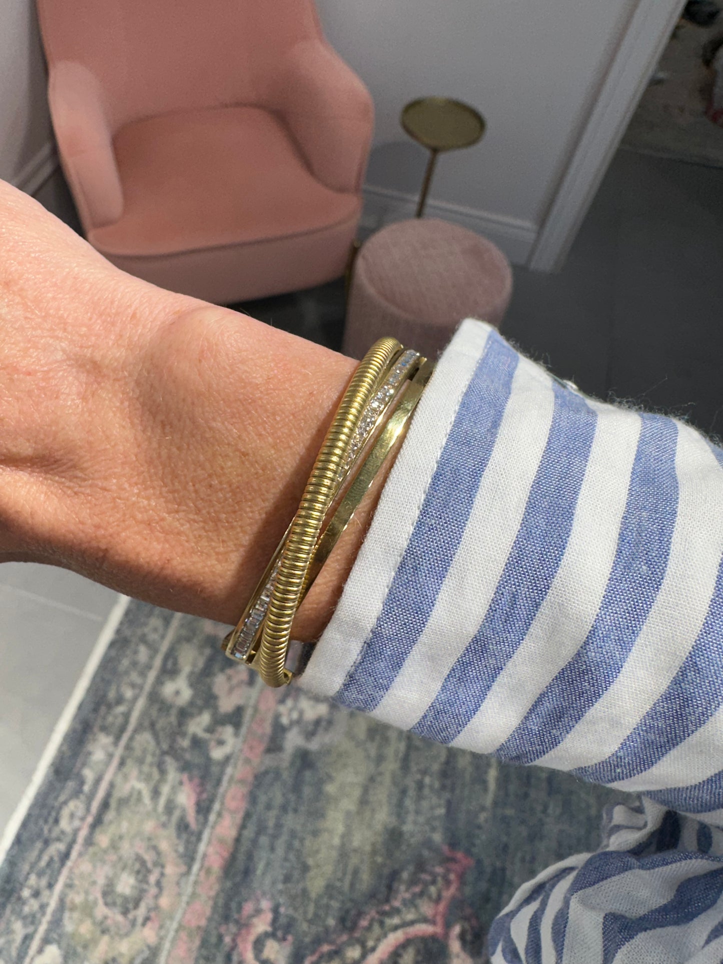 Twisted Gold Bangle