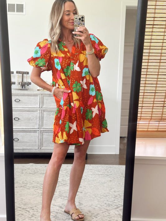 Boho Flower Dress